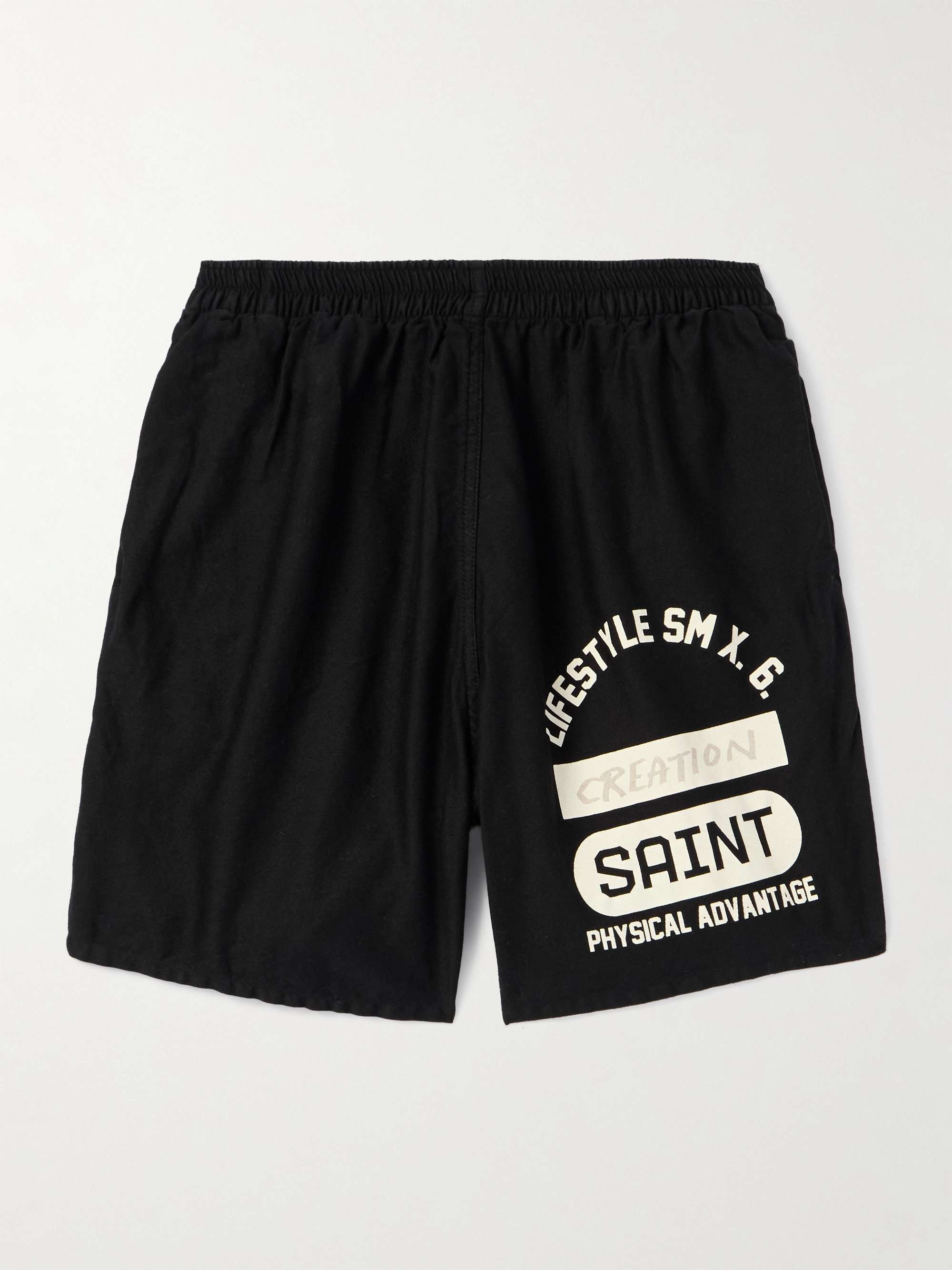 Straight-Leg Logo-Print Cotton-Jersey Shorts hero visual