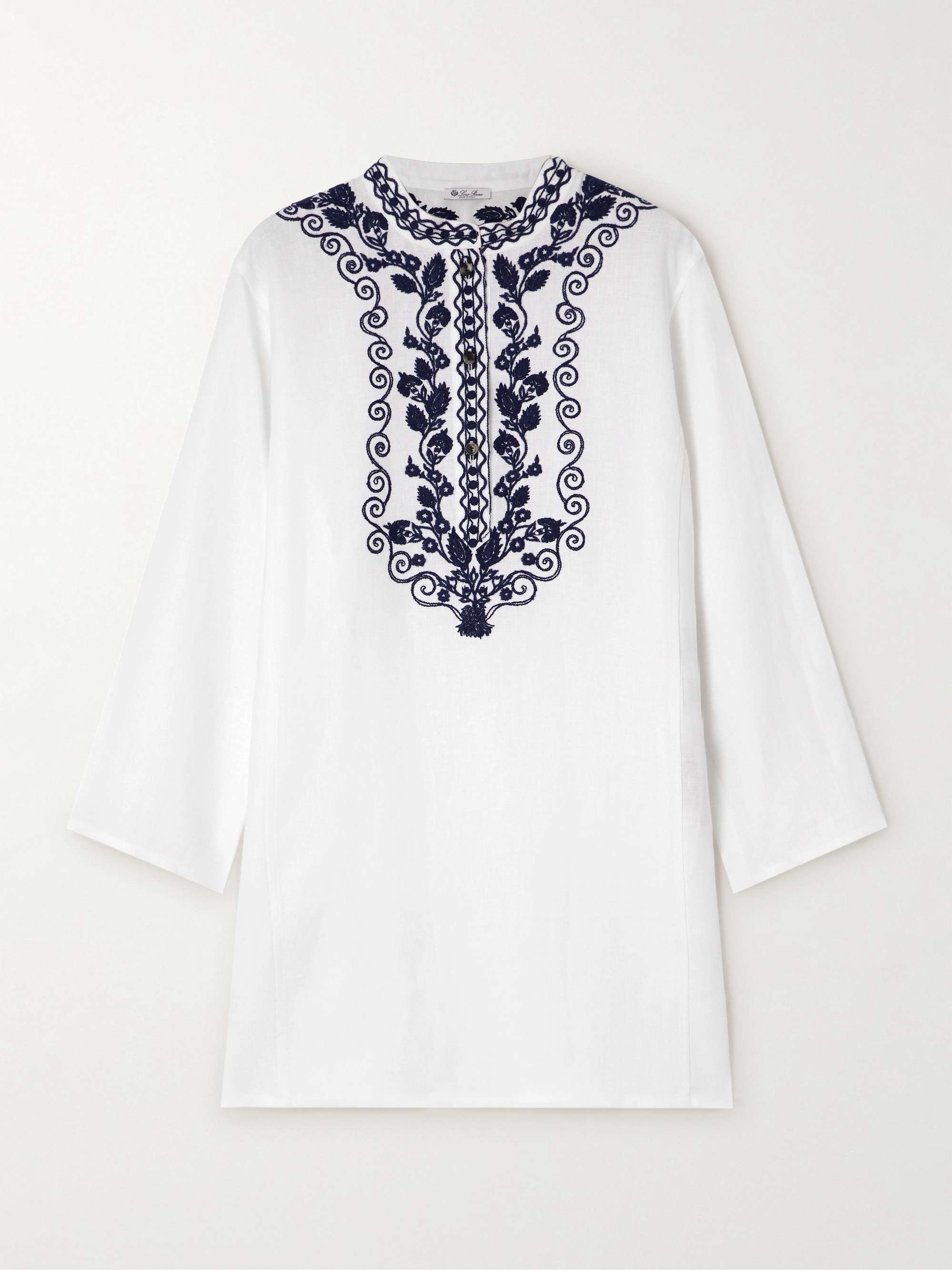 Embroidered linen blouse hero visual