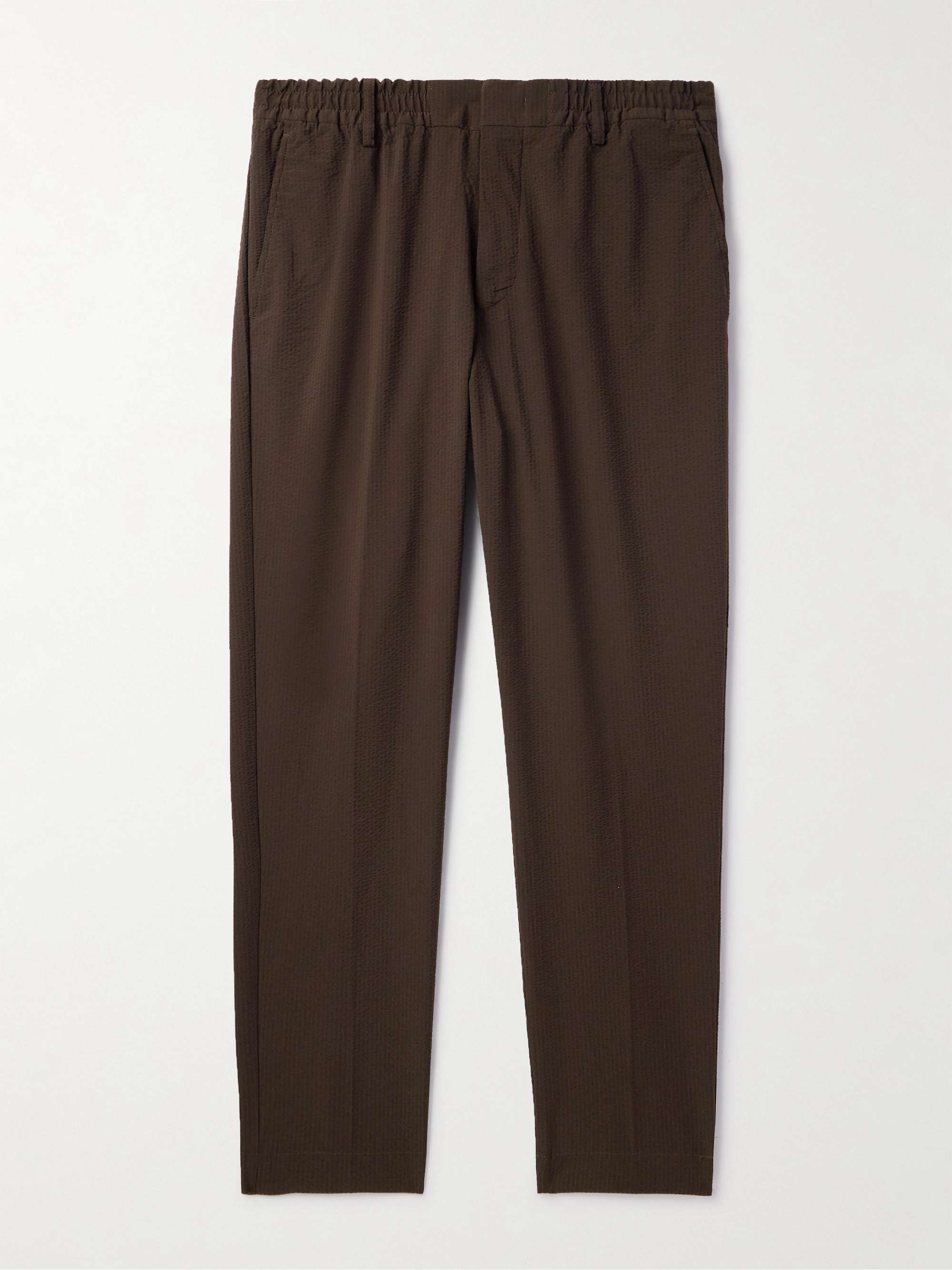 Billie 1924 Slim-Fit Tapered Seersucker Trousers hero visual