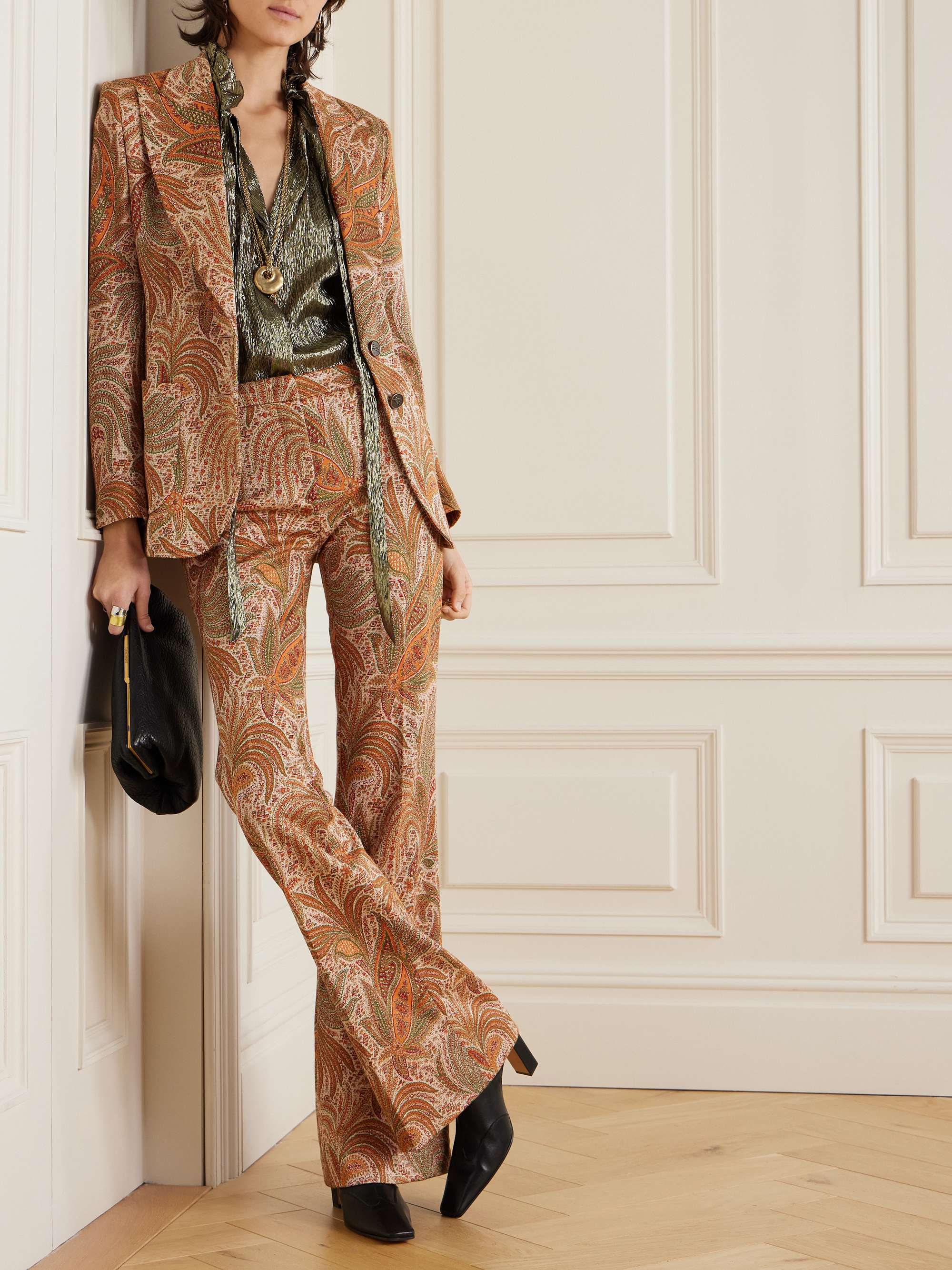 Jacquard-knit blazer view