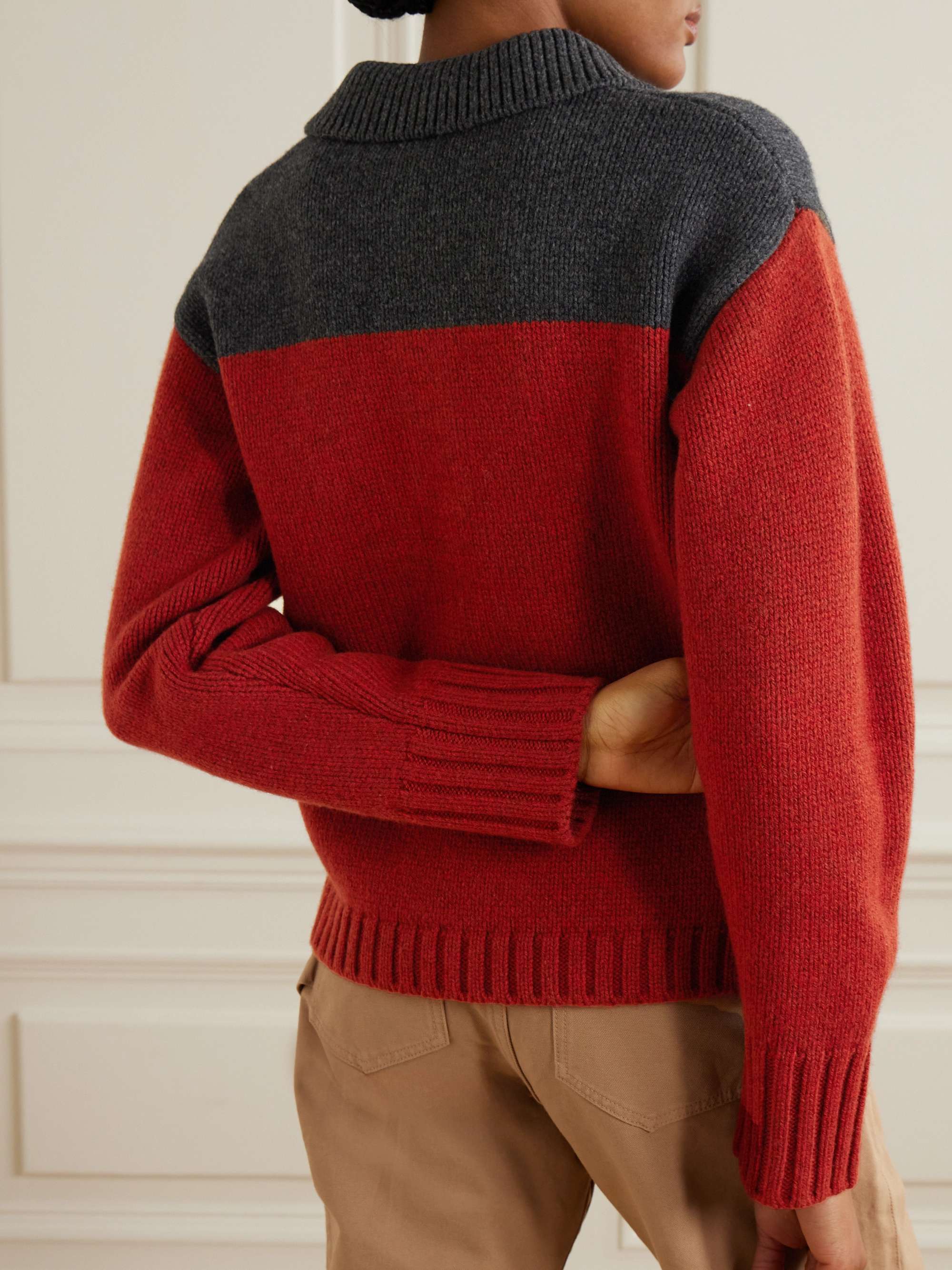 House intarsia wool polo sweater view