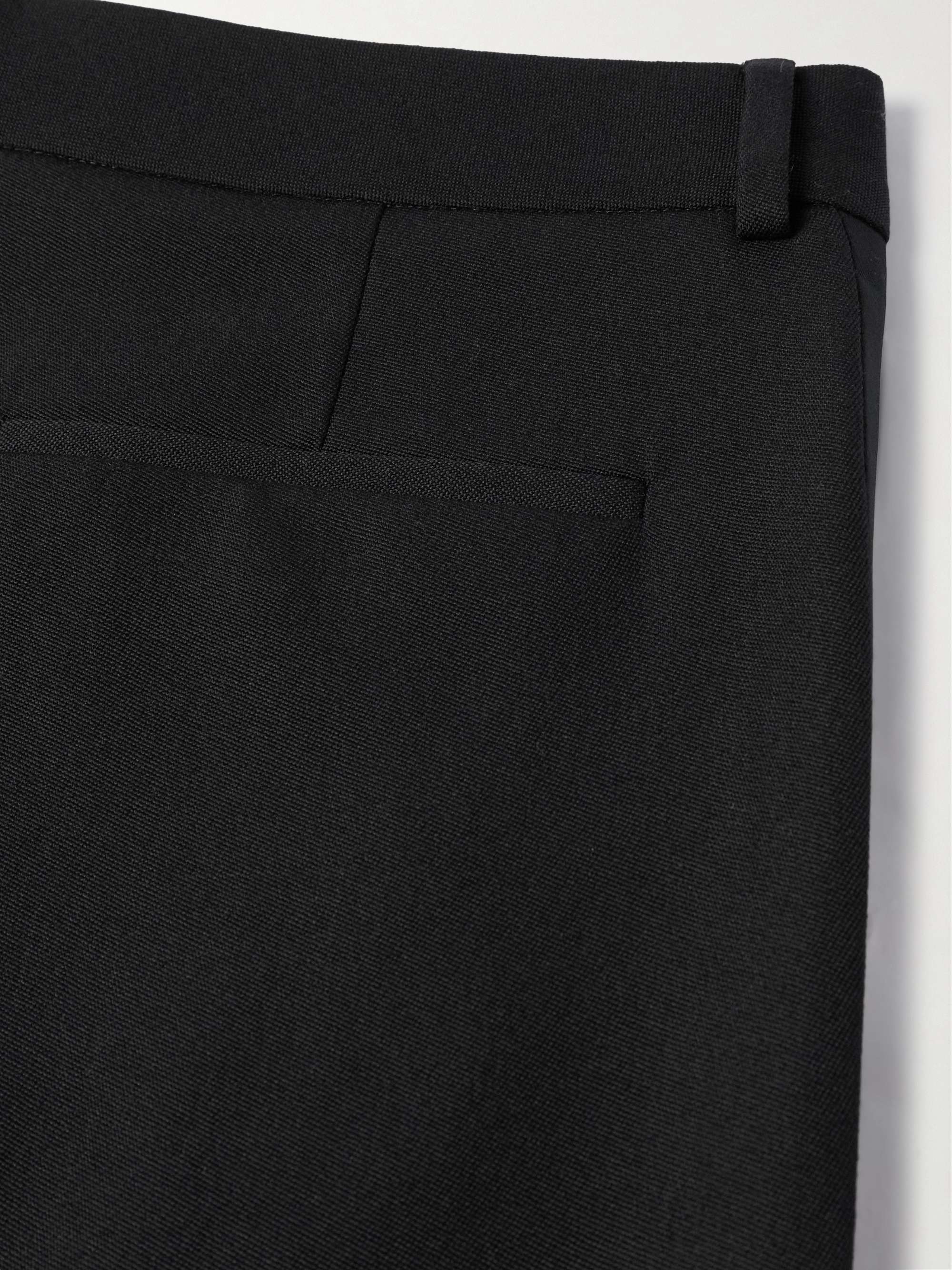 Straight-Leg Satin-Trimmed Grain De Poudre Wool Tuxedo Trousers view