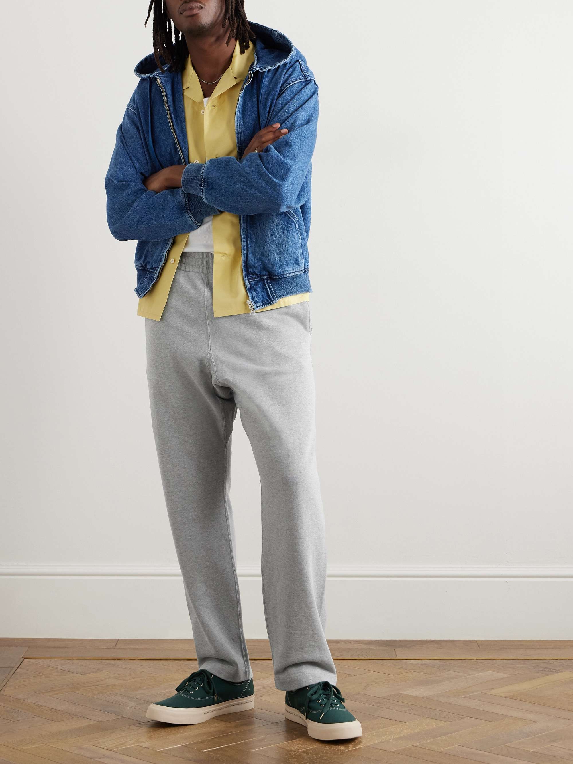 Straight-Leg Cotton-Jersey Sweatpants view