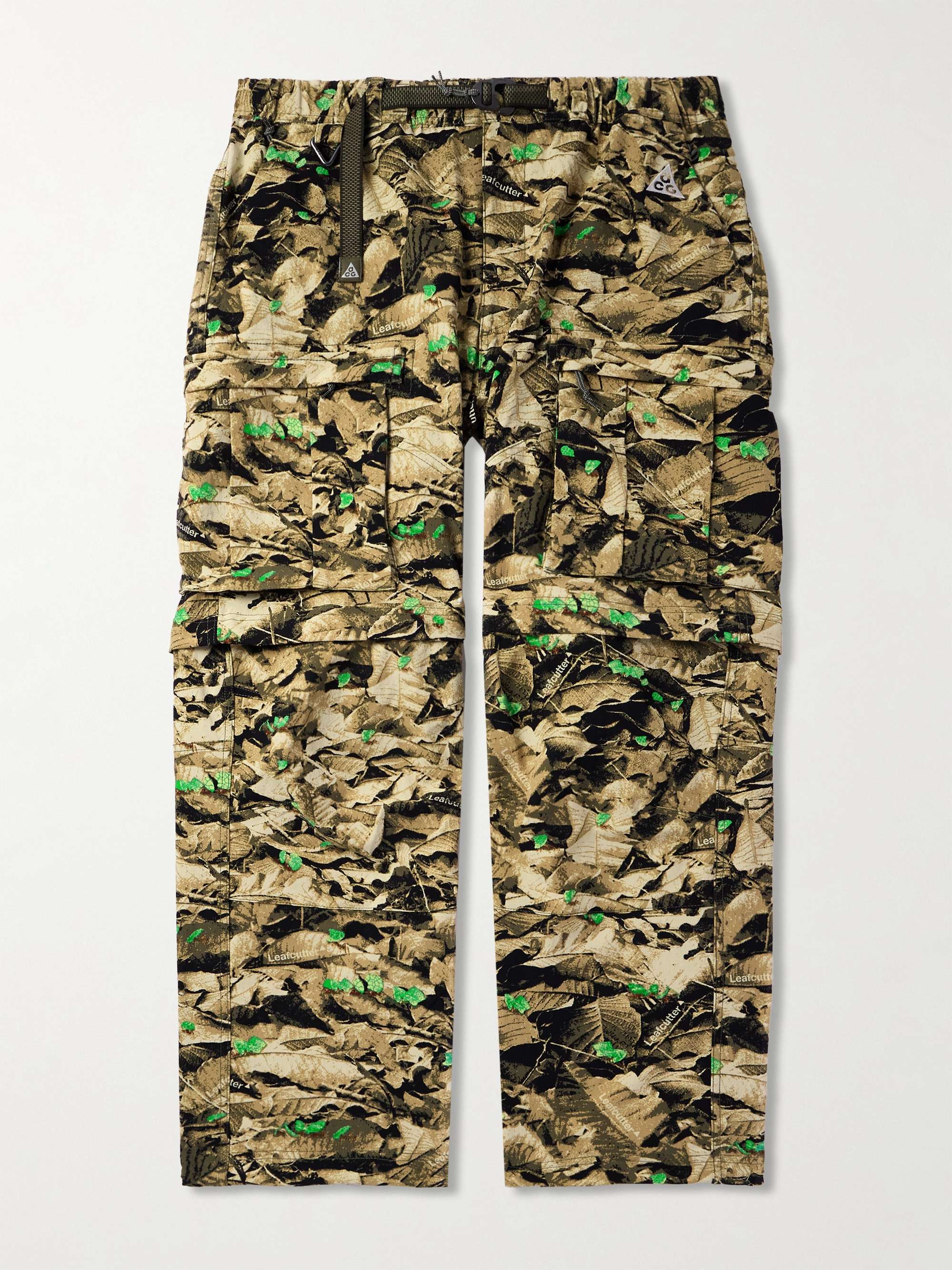 ACG Smith Summit Straight-Leg Convertible Camouflage-Print Belted Canvas Cargo Trousers hero visual