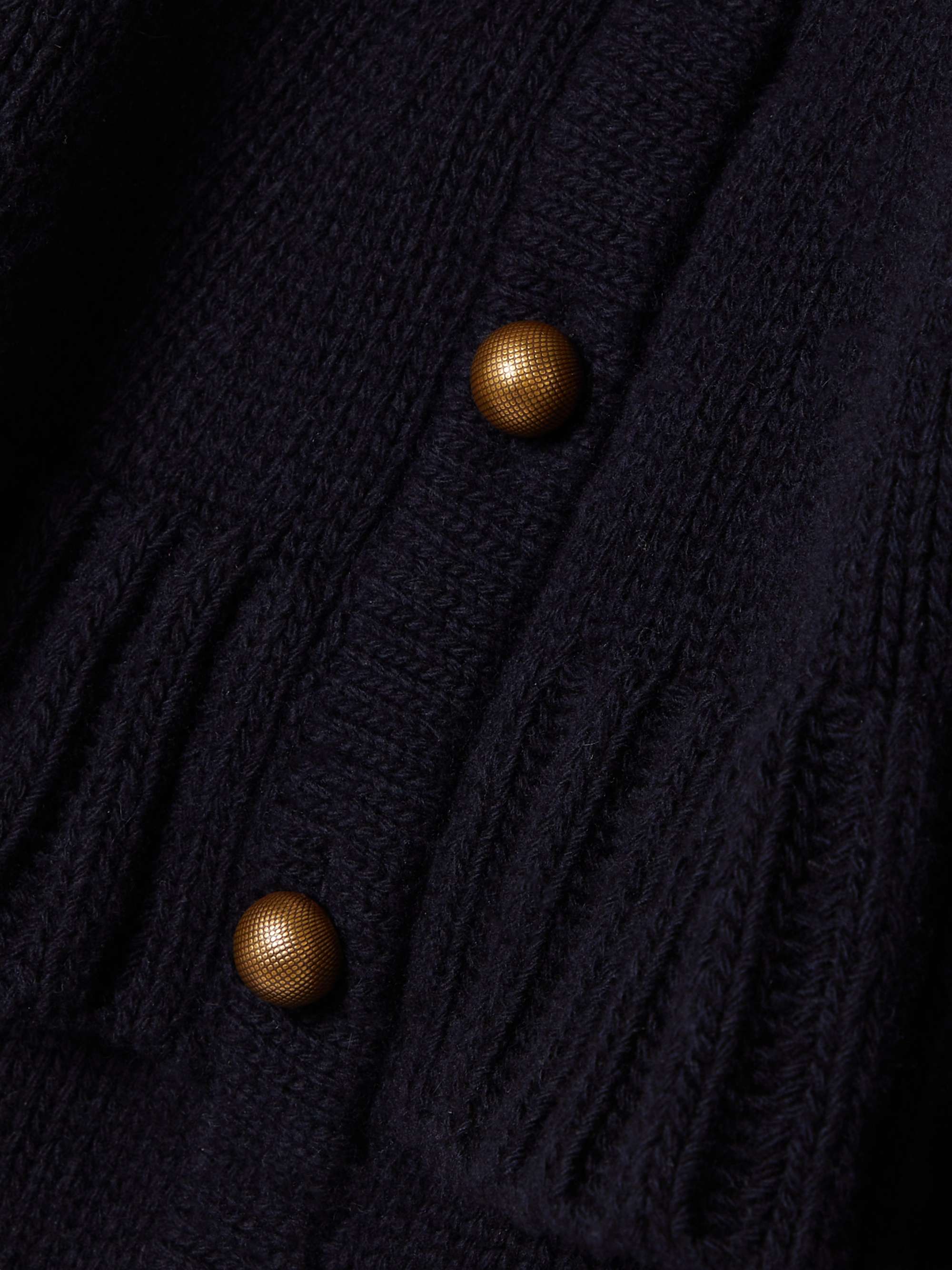 Cape-effect wool and cashmere-blend cardigan view