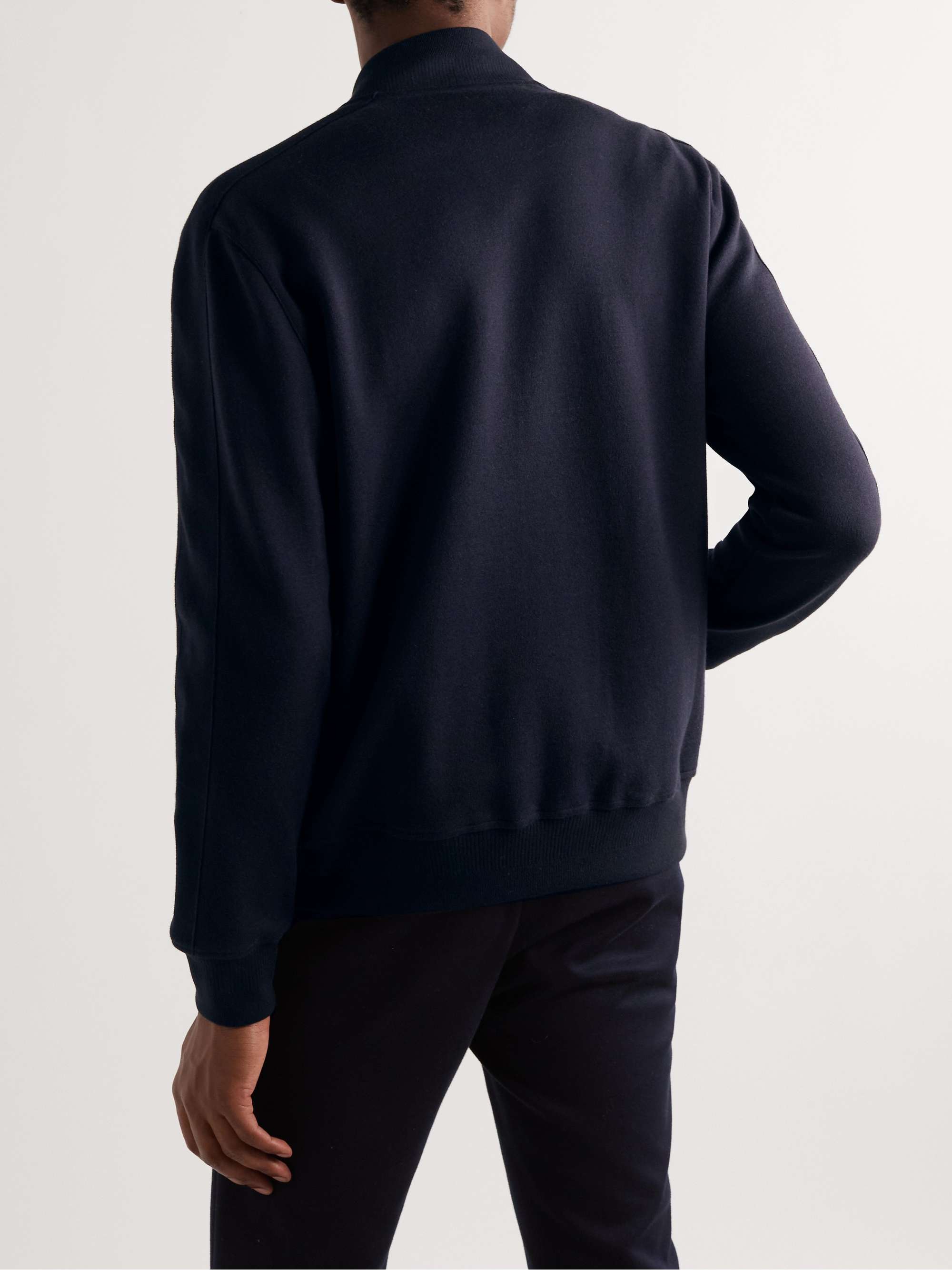 Whitney Cotton, Silk and Cashmere-Blend Zip-Up Sweatshirt view
