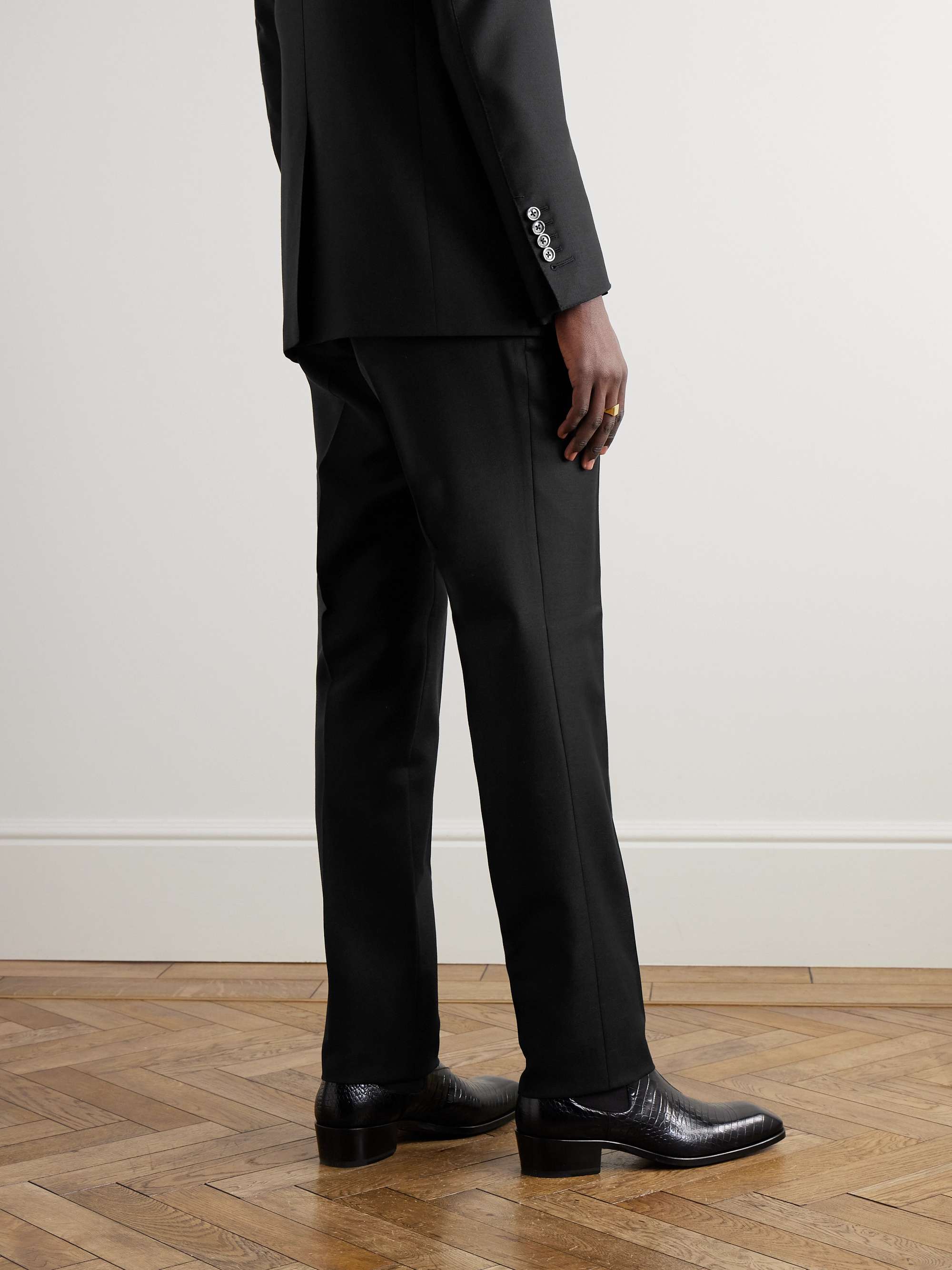 Shelton Slim-Fit Wool and Mohair-Blend Trousers view