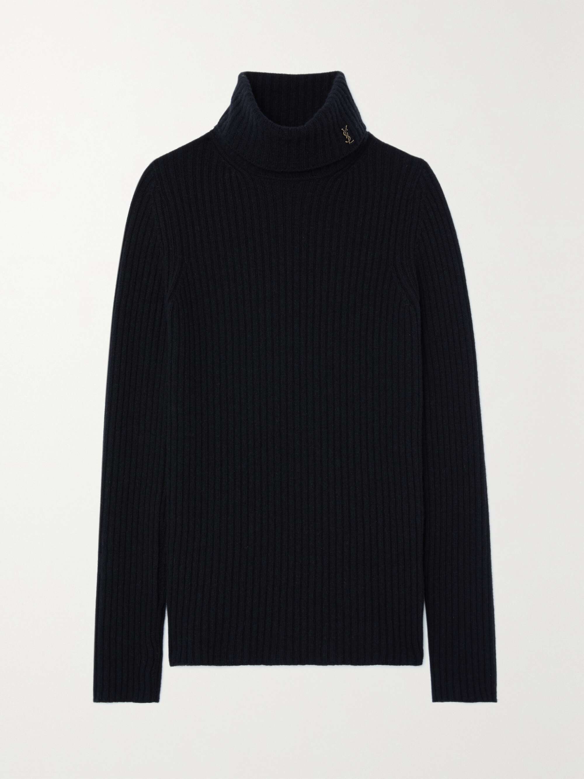 Ribbed wool and cashmere-blend turtleneck sweater hero visual