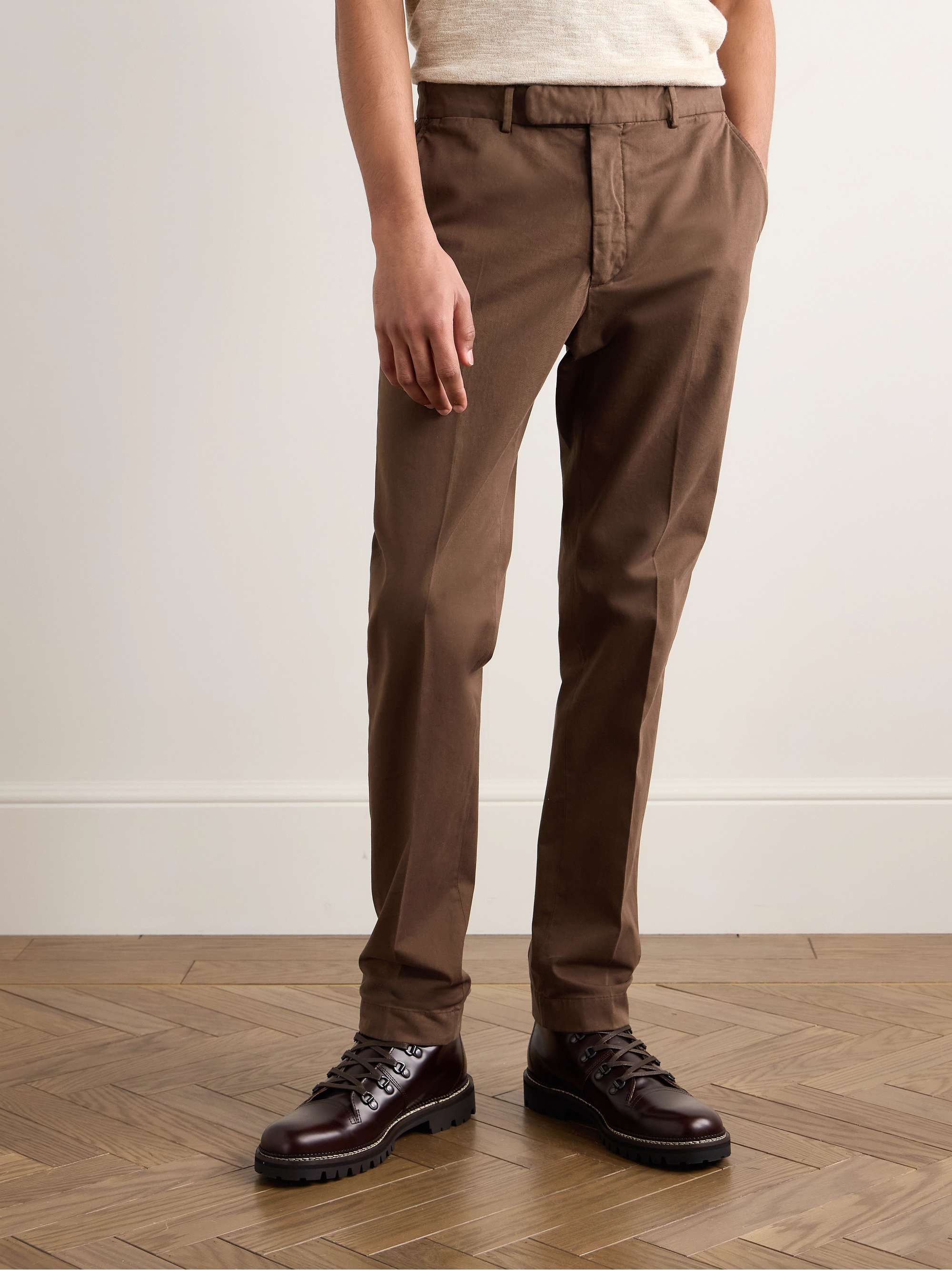 Eaton Slim-Fit Straight-Leg Garment-Dyed Stretch-Cotton Twill Chinos view