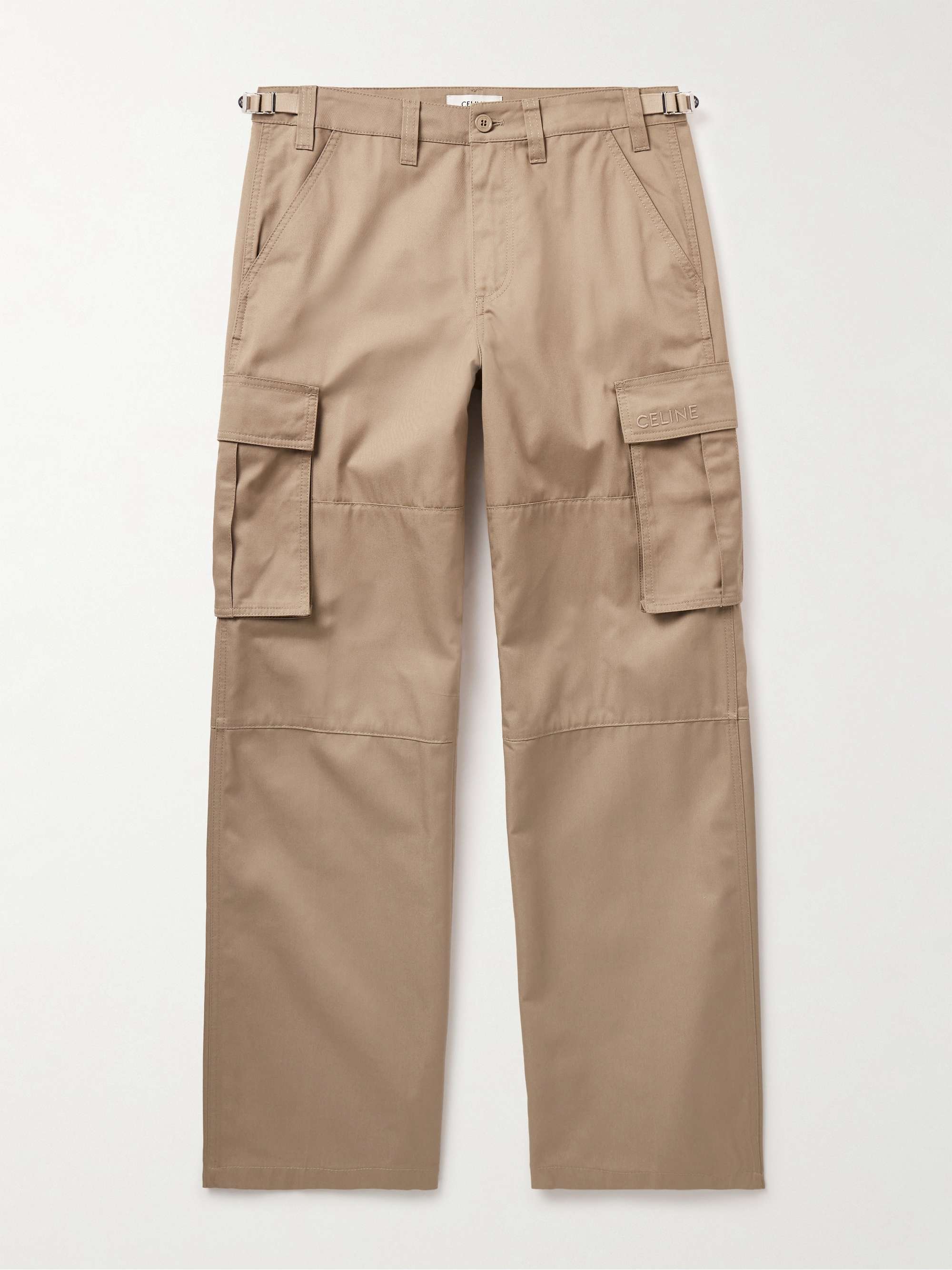 Straight-Leg Twill Cargo Trousers hero visual