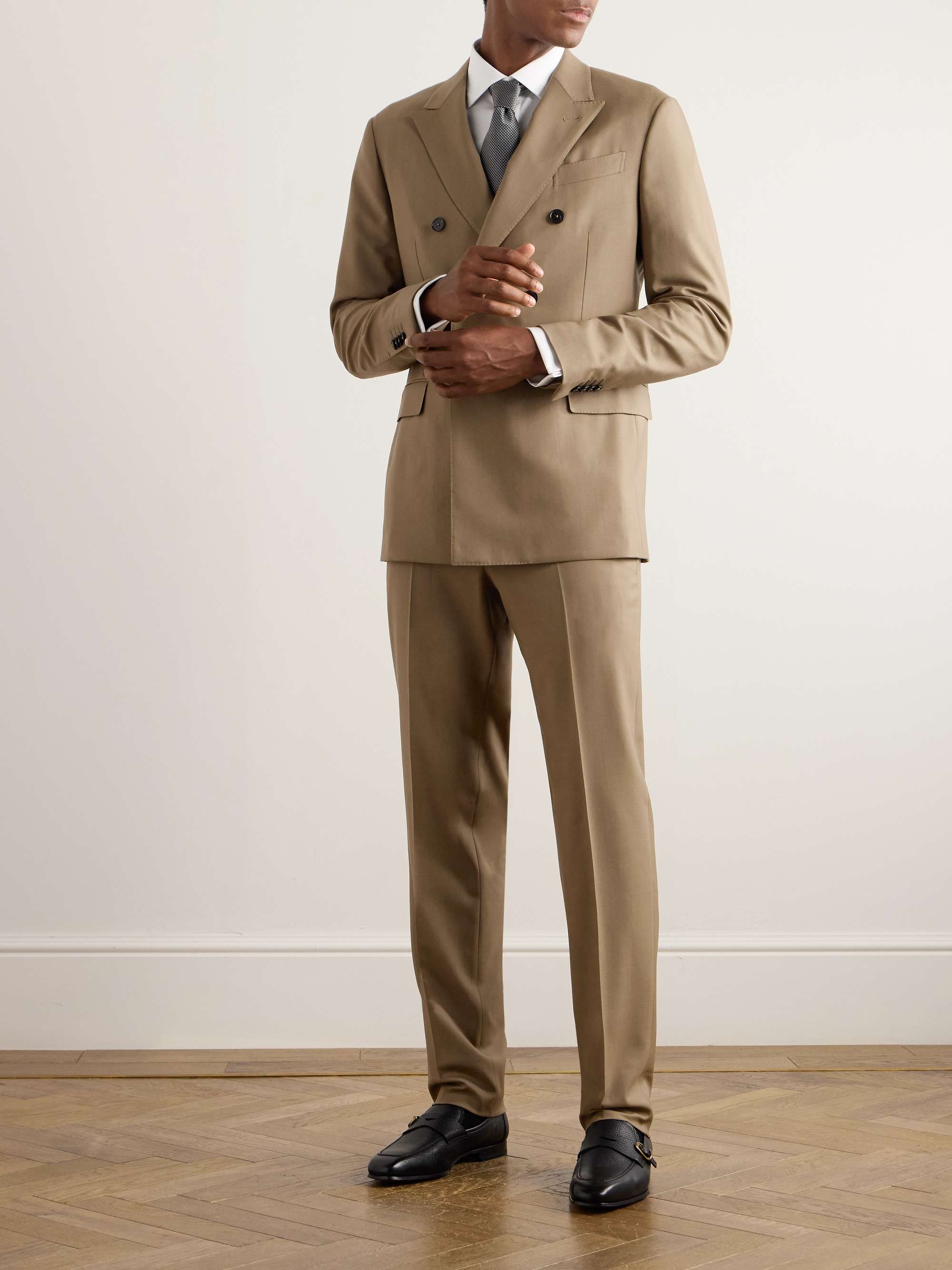 Double-Breasted Trofeo™ Wool-Twill Suit view