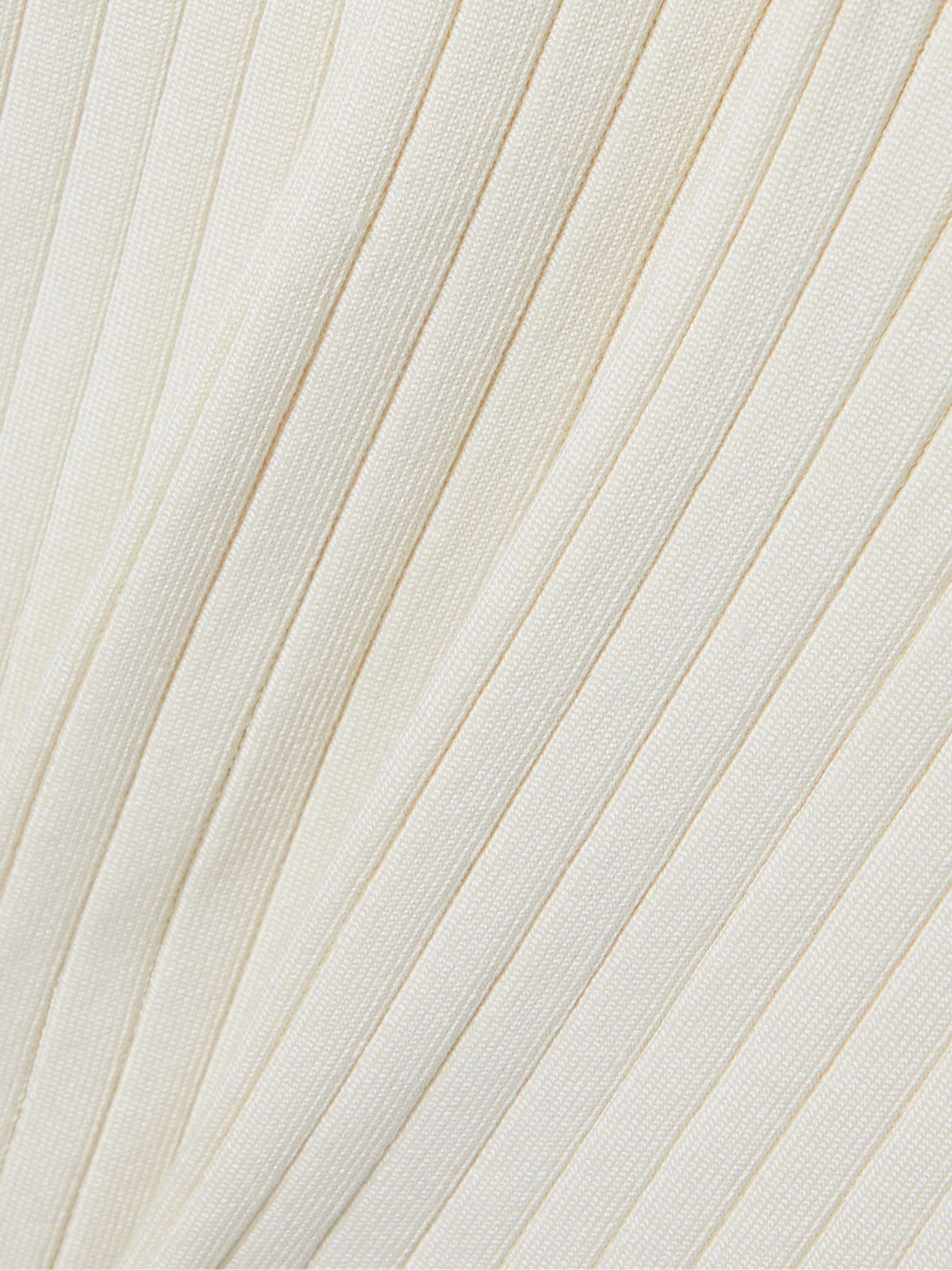 Moss ribbed silk maxi skirt view