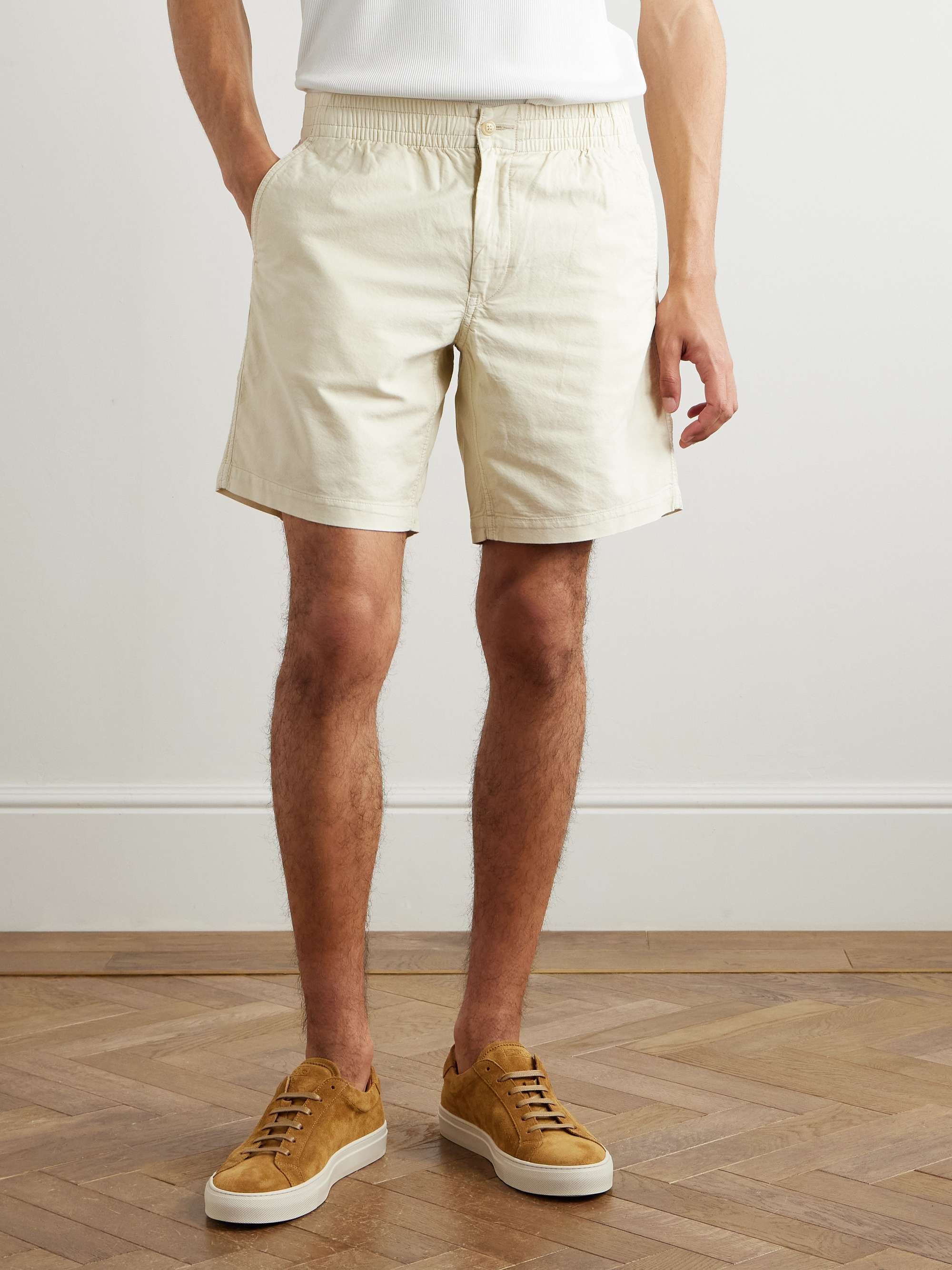 Prepster Straight-Leg Mineral-Dyed Cotton Oxford Shorts view