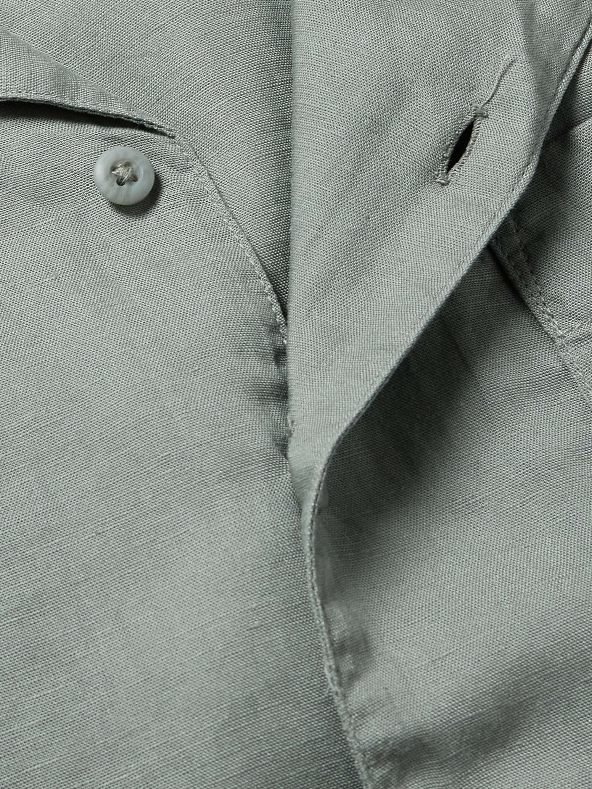 Air Convertible-Collar Linen and TENCEL™ Lyocell-Blend Shirt view