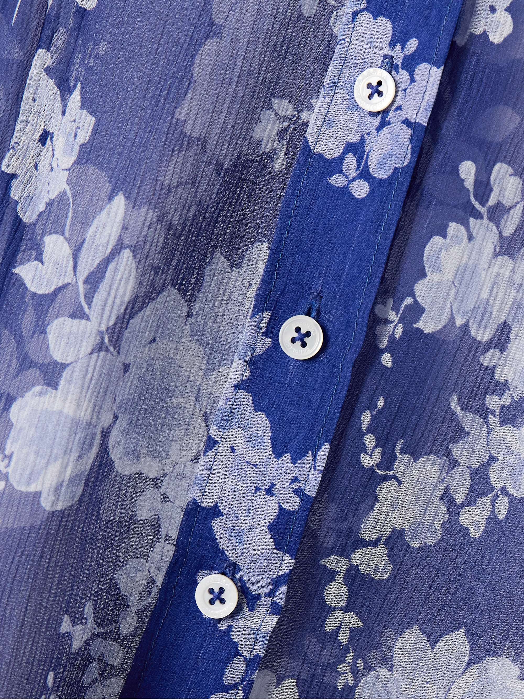 Floral-print silk-crepon shirt view