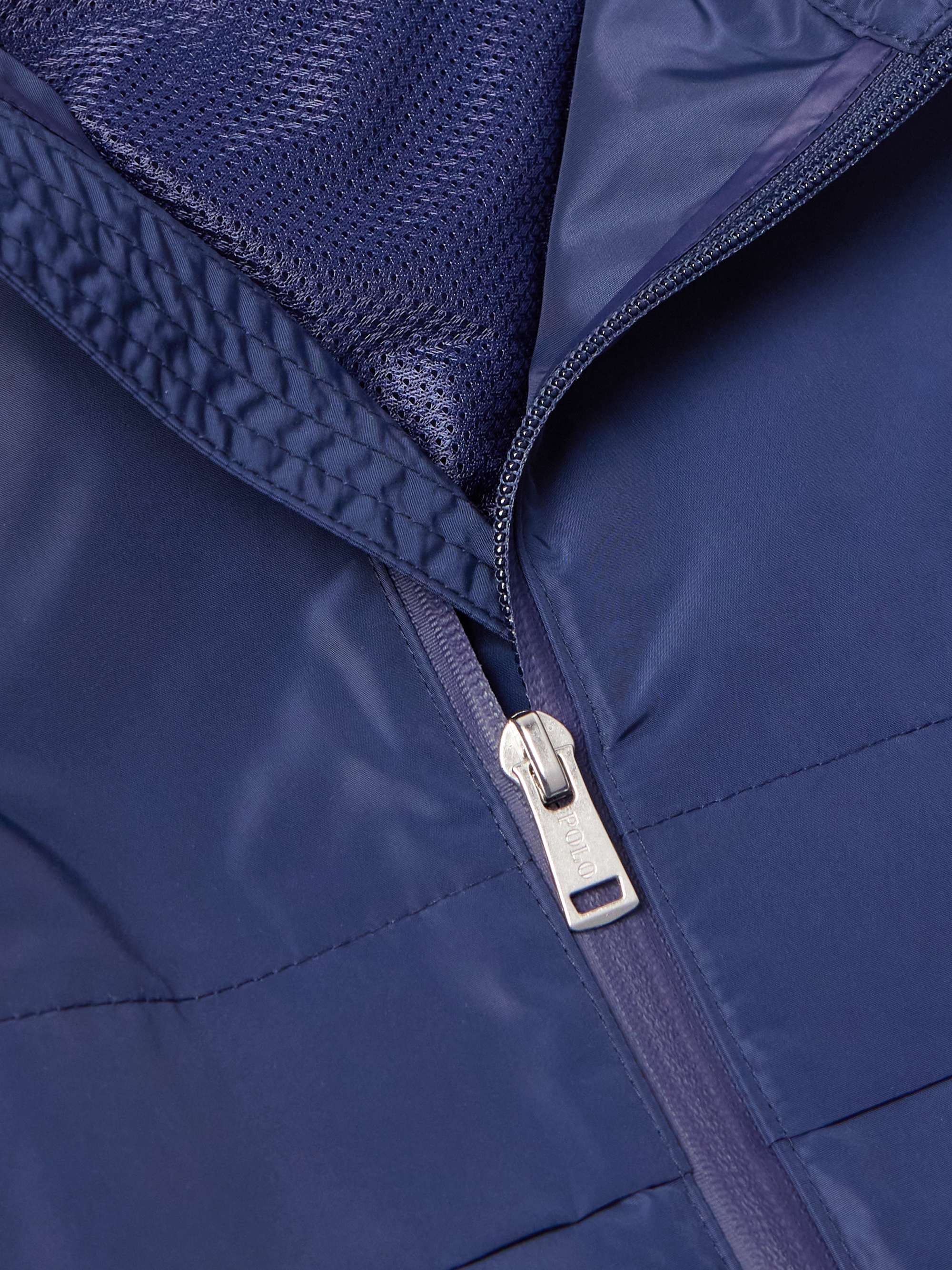 Logo-Embroidered Shell Jacket view
