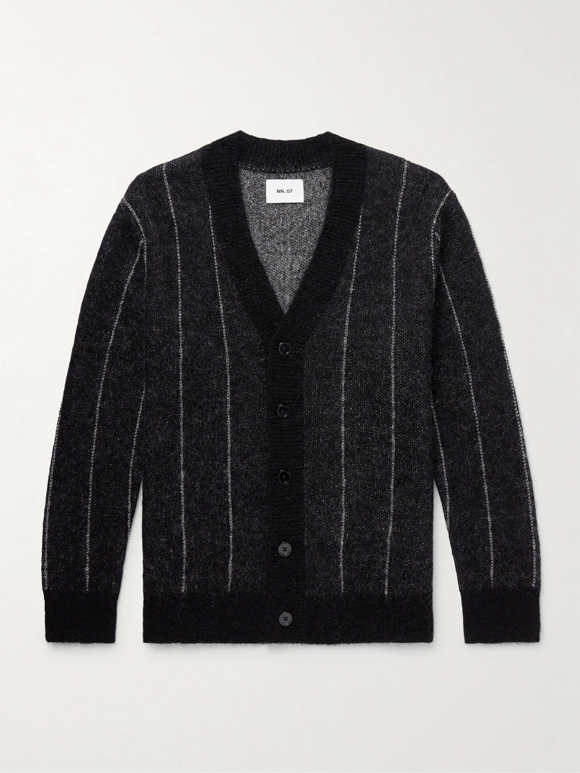 Billy 6594 Pinstriped Brushed-Knit Cardigan hero visual