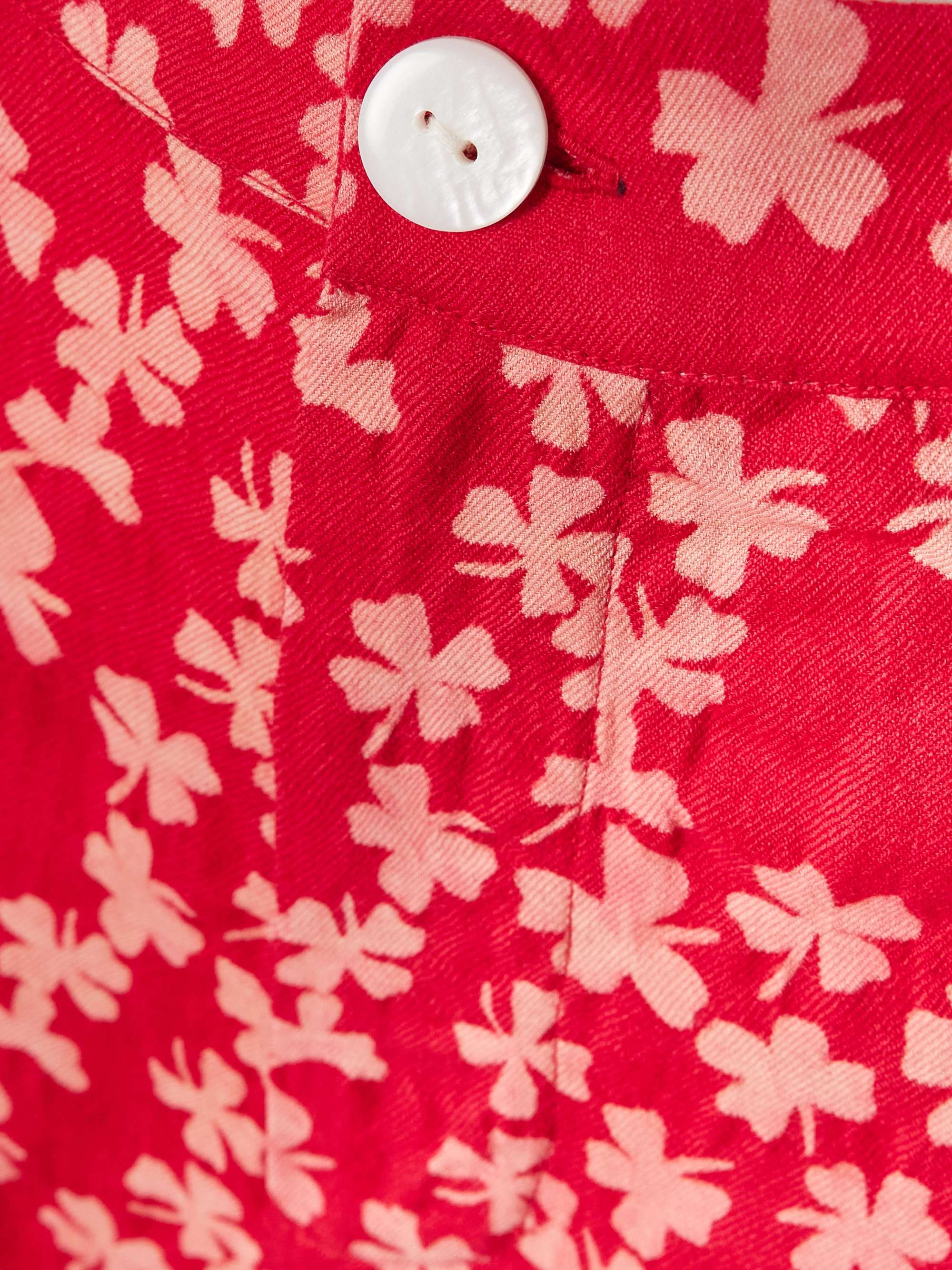 Bunny printed wool-jacquard flared pants view