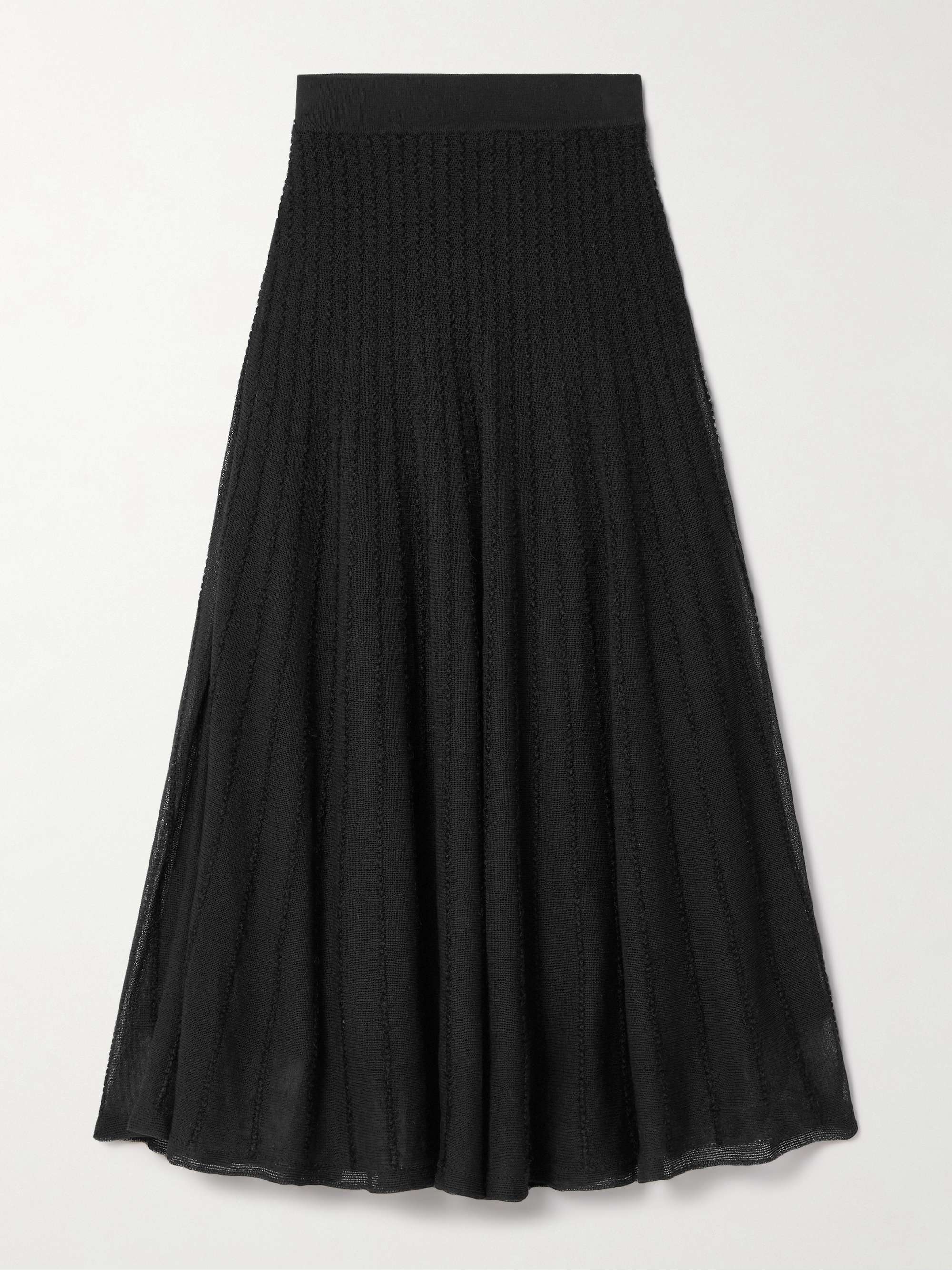 Dawn pointelle-knit midi skirt hero visual