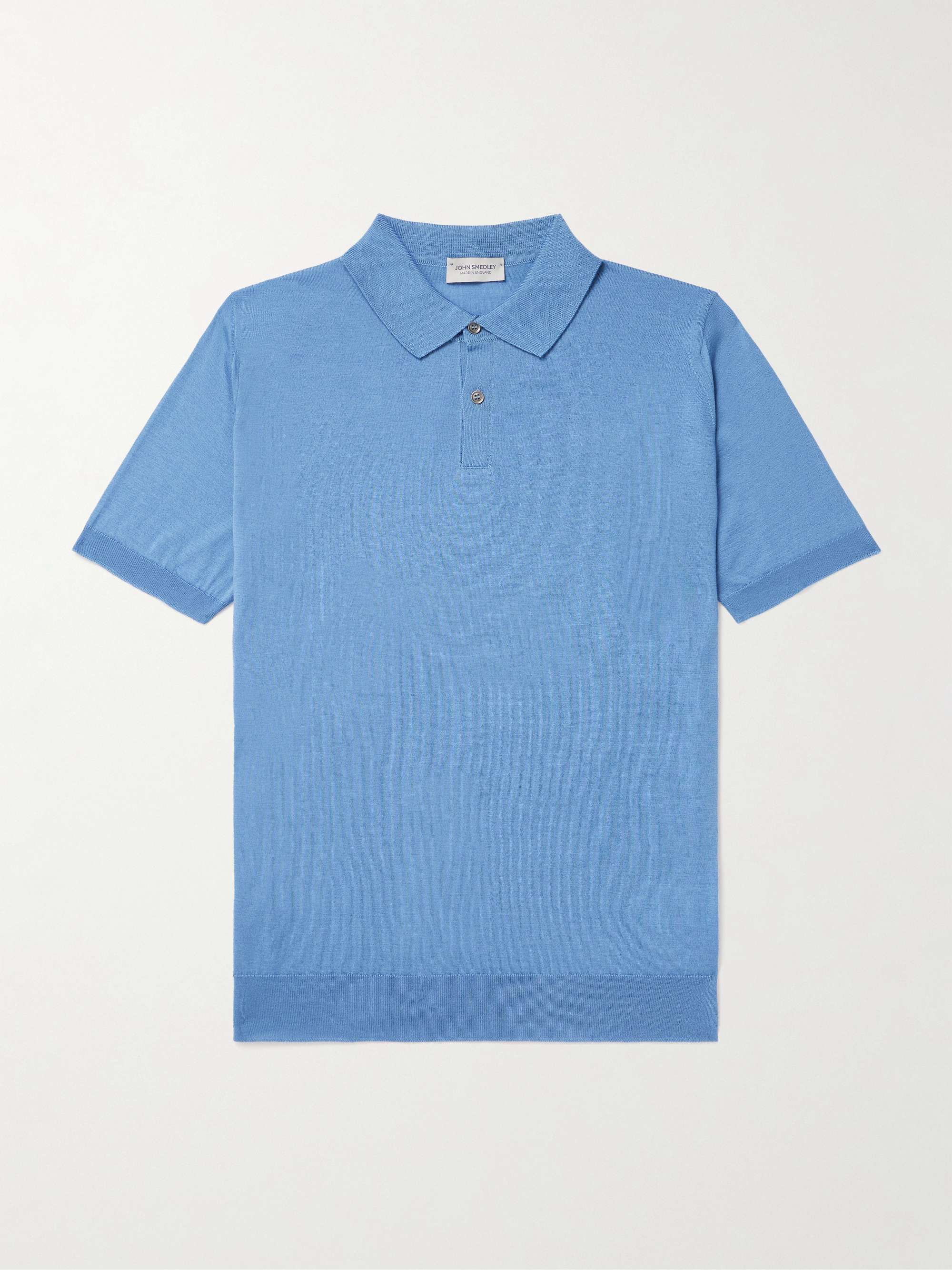 Leyburn Merino Wool and Sea Island Cotton-Blend Gauze Polo Shirt hero visual