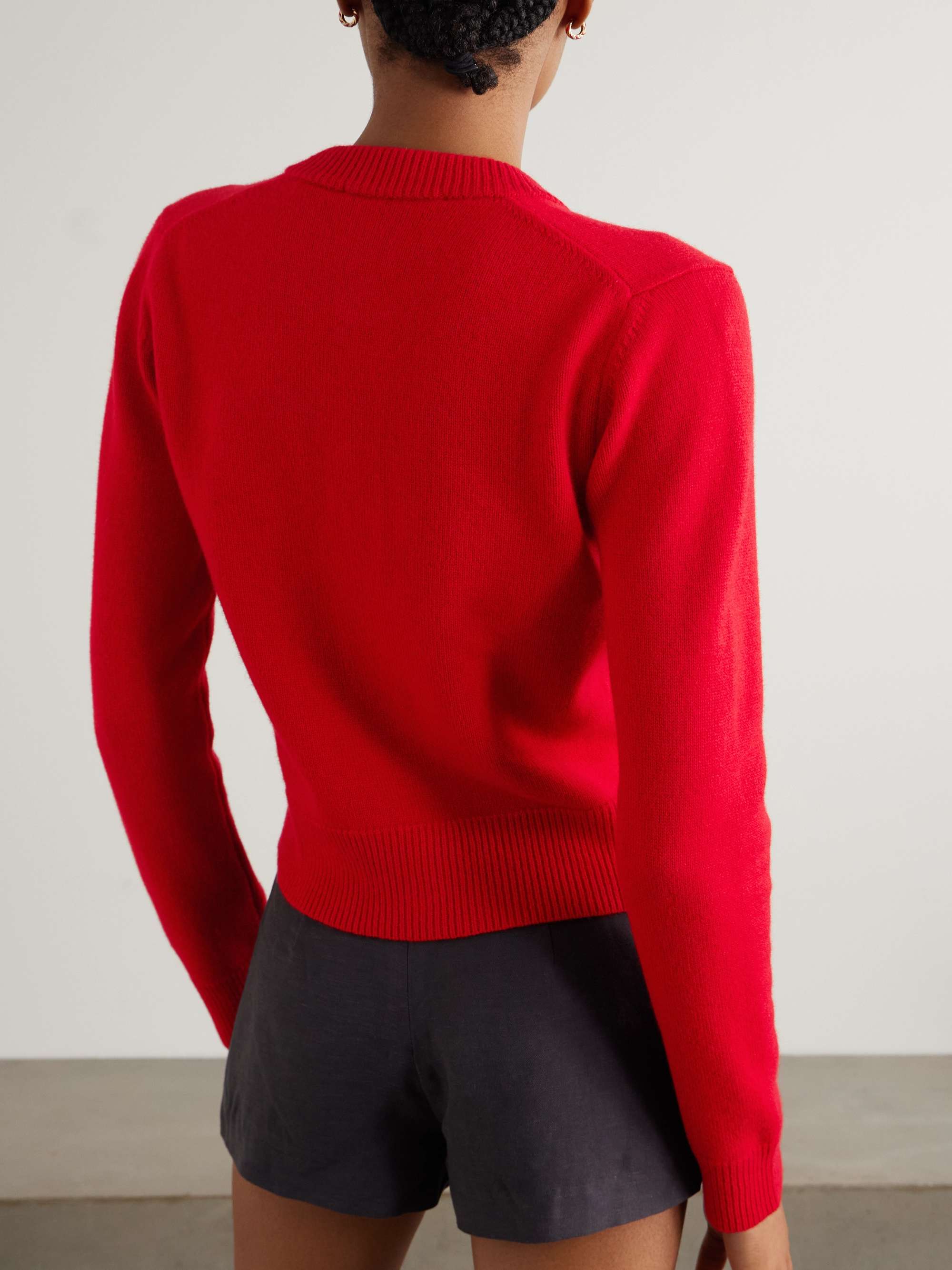 ADC embroidered wool and cashmere-blend cardigan view