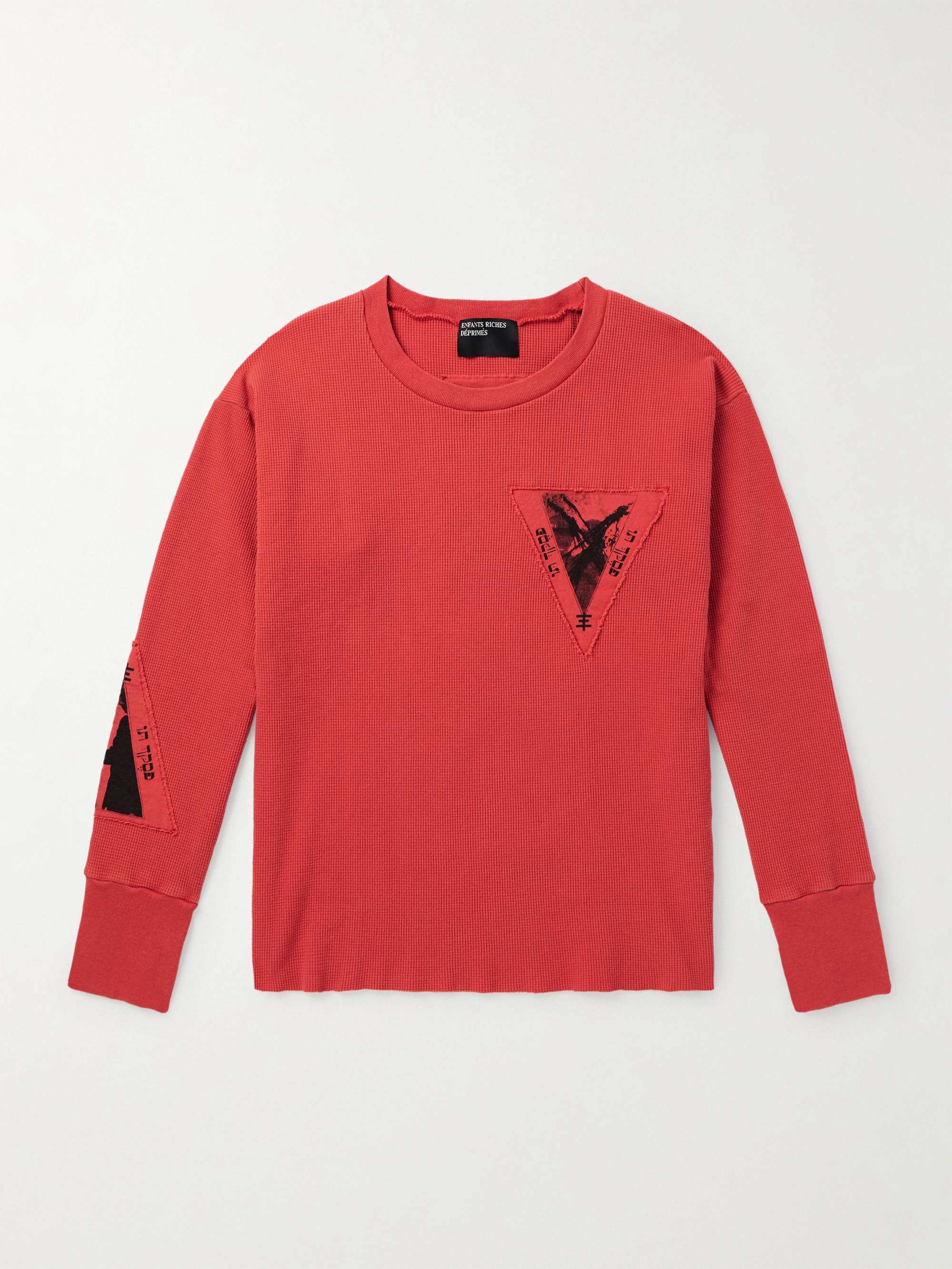 Assemblage Slim-Fit Appliquéd Waffle-Knit Cotton-Jersey T-Shirt hero visual