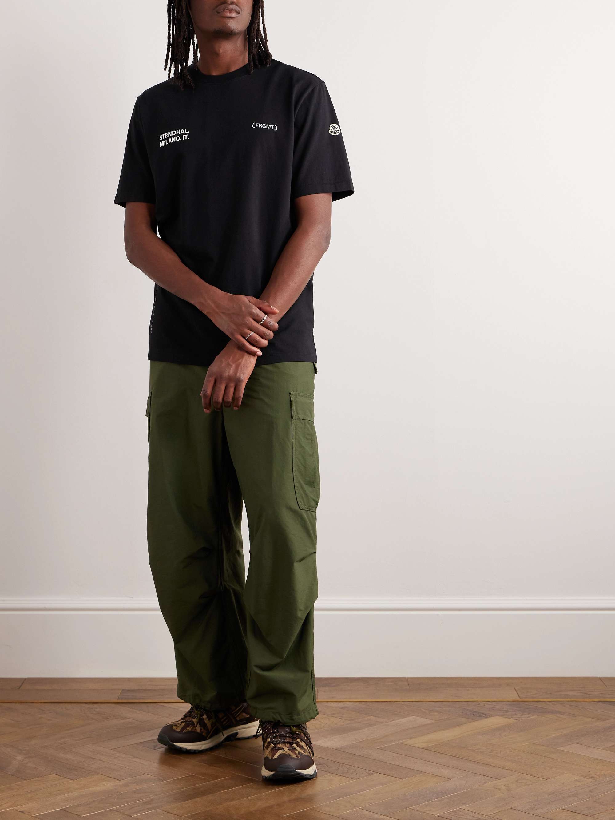 7 Moncler FRGMT Hiroshi Fujiwara Logo-Print Cotton-Jersey T-Shirt view