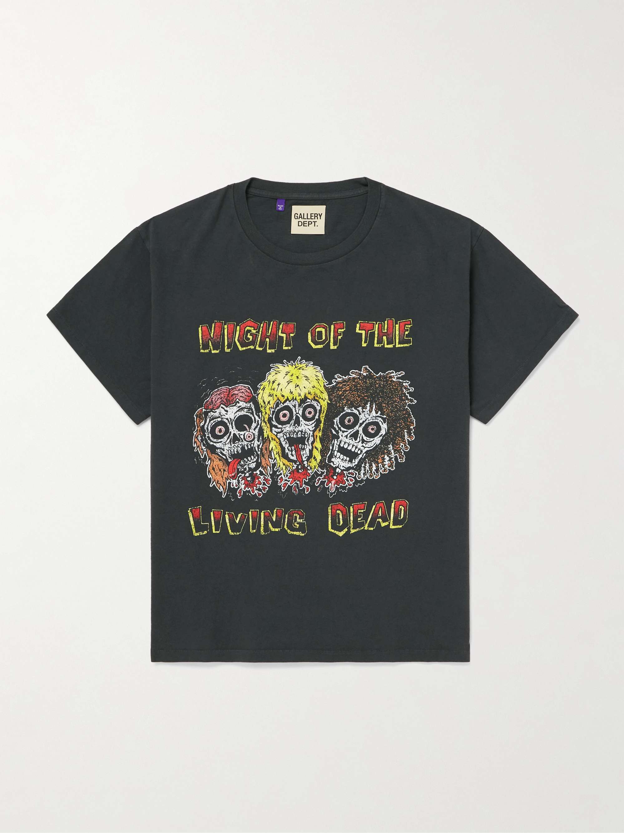 Night of The Living Dead Glittered Printed Cotton-Jersey T-Shirt hero visual