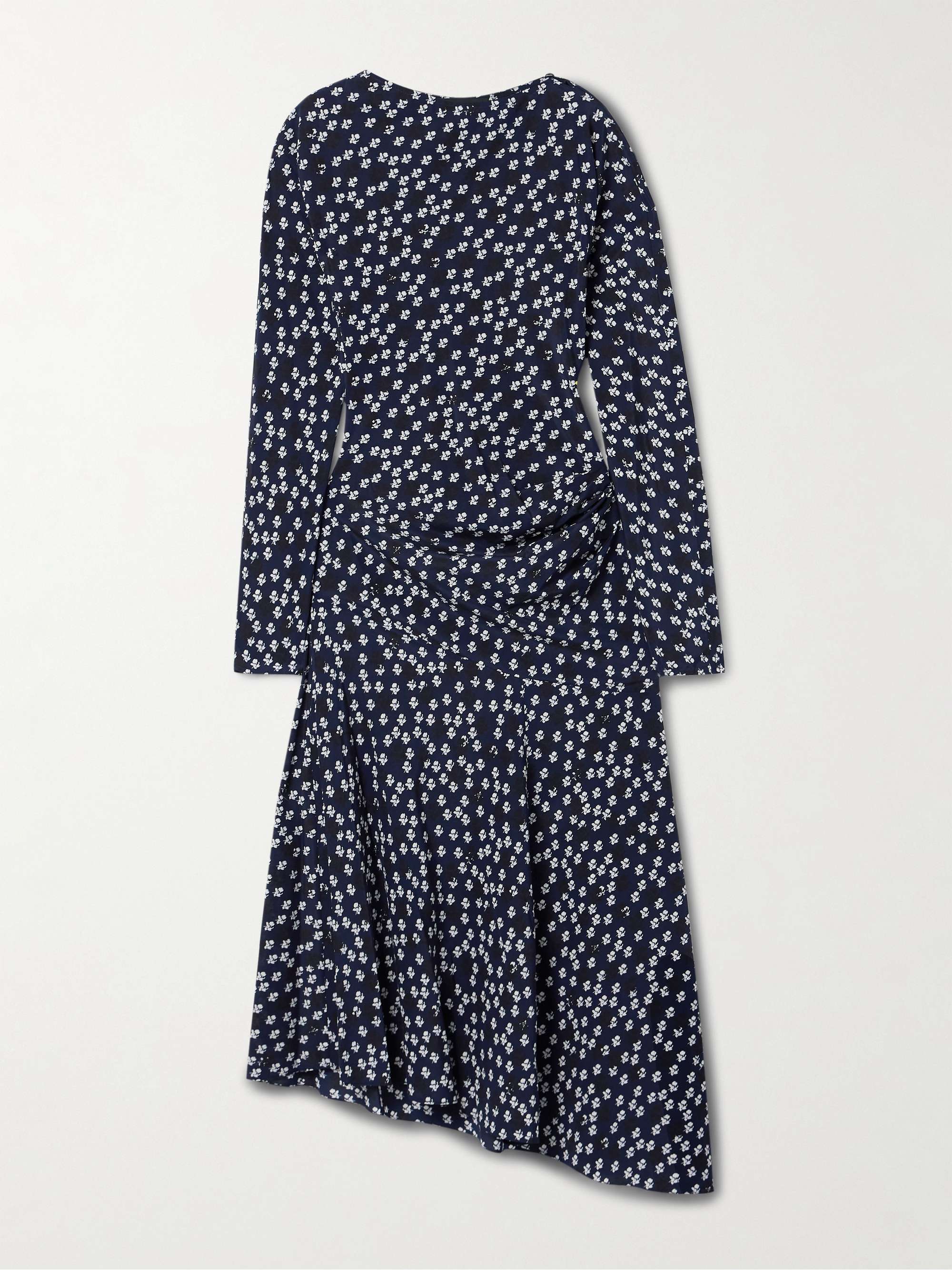 Alina draped floral-print crepe midi dress hero visual