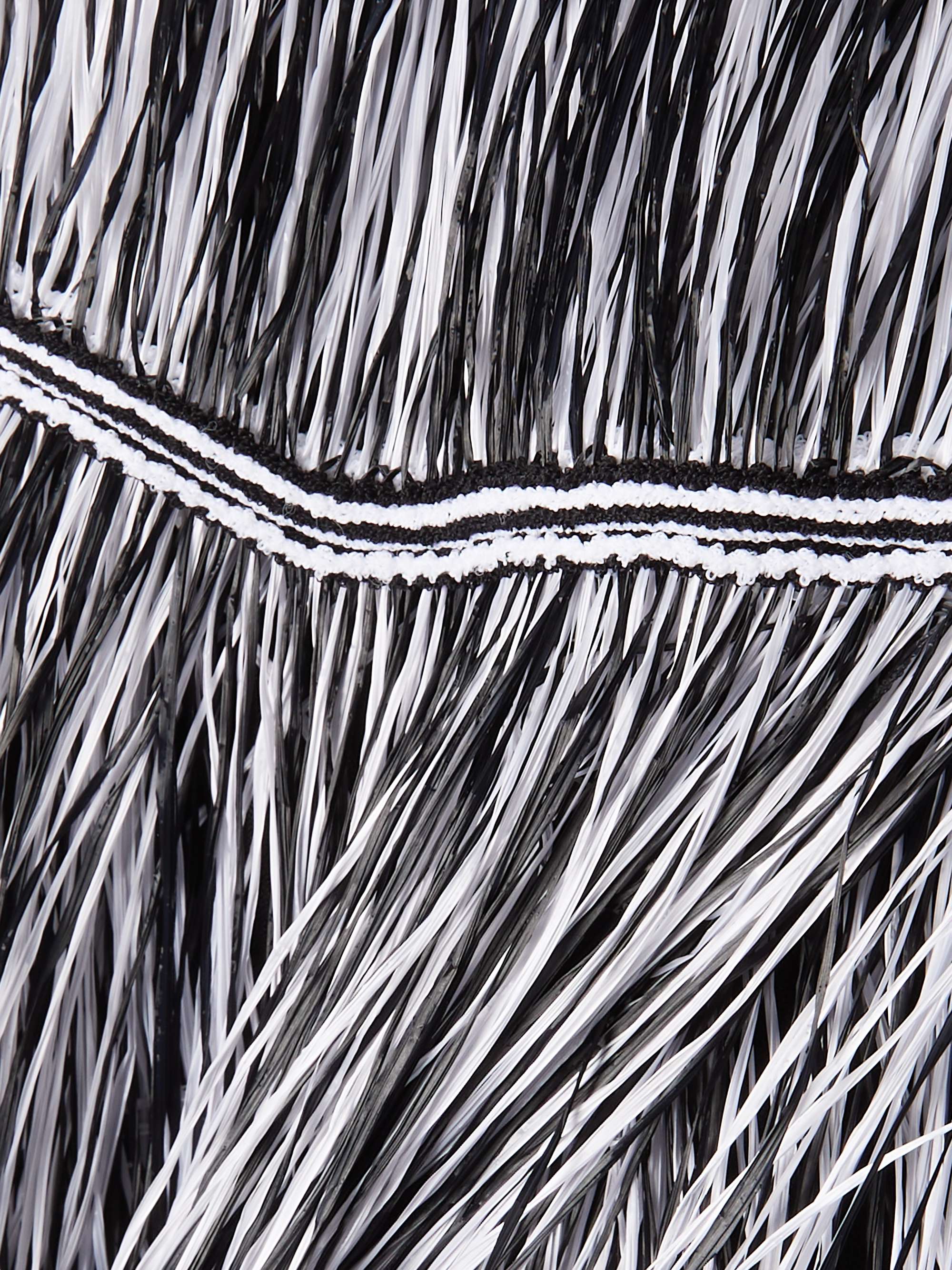 Tiered fringed chenille mini skirt view
