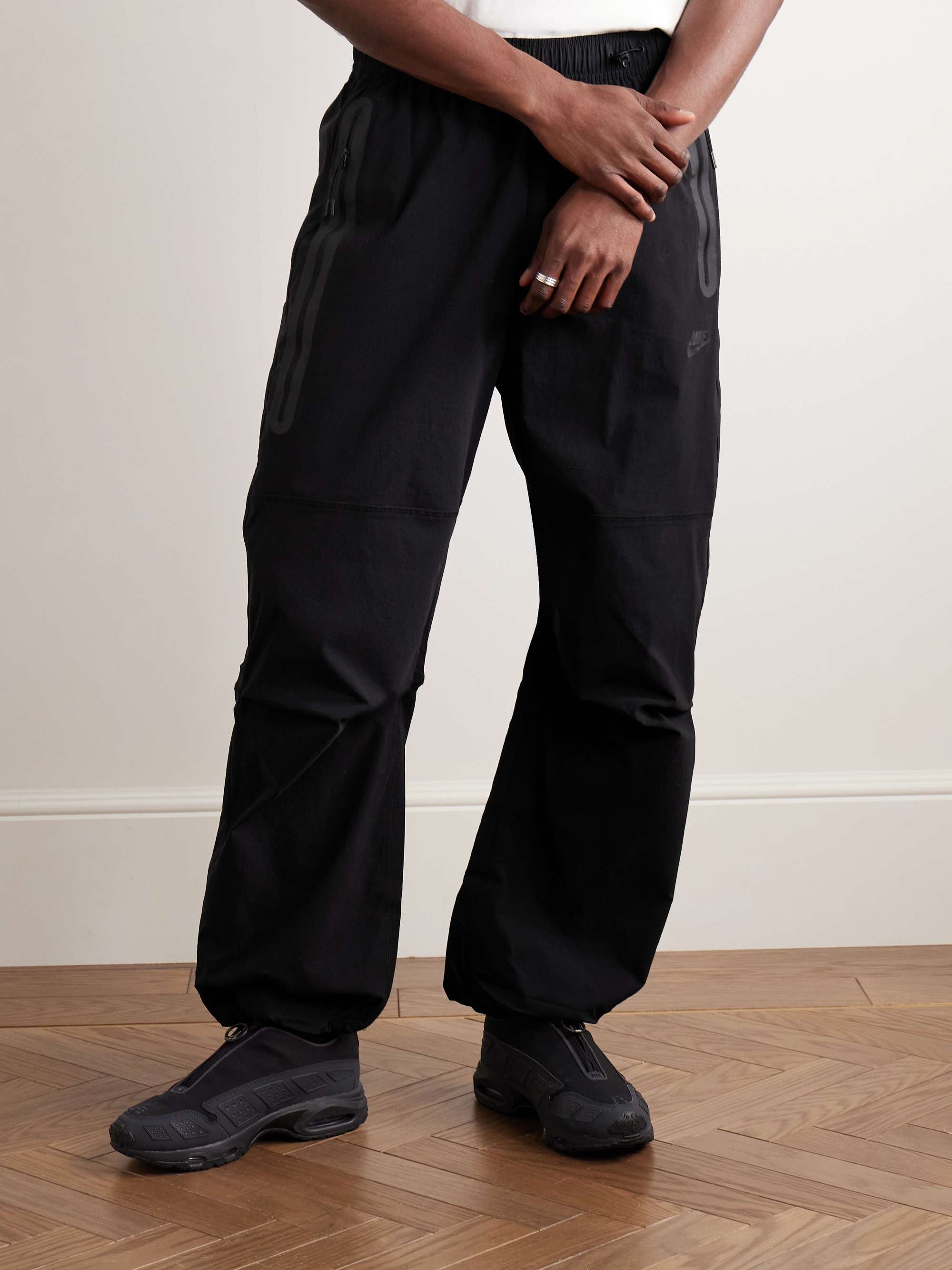 Tech Straight-Leg Nylon-Blend Drawstring Trousers view