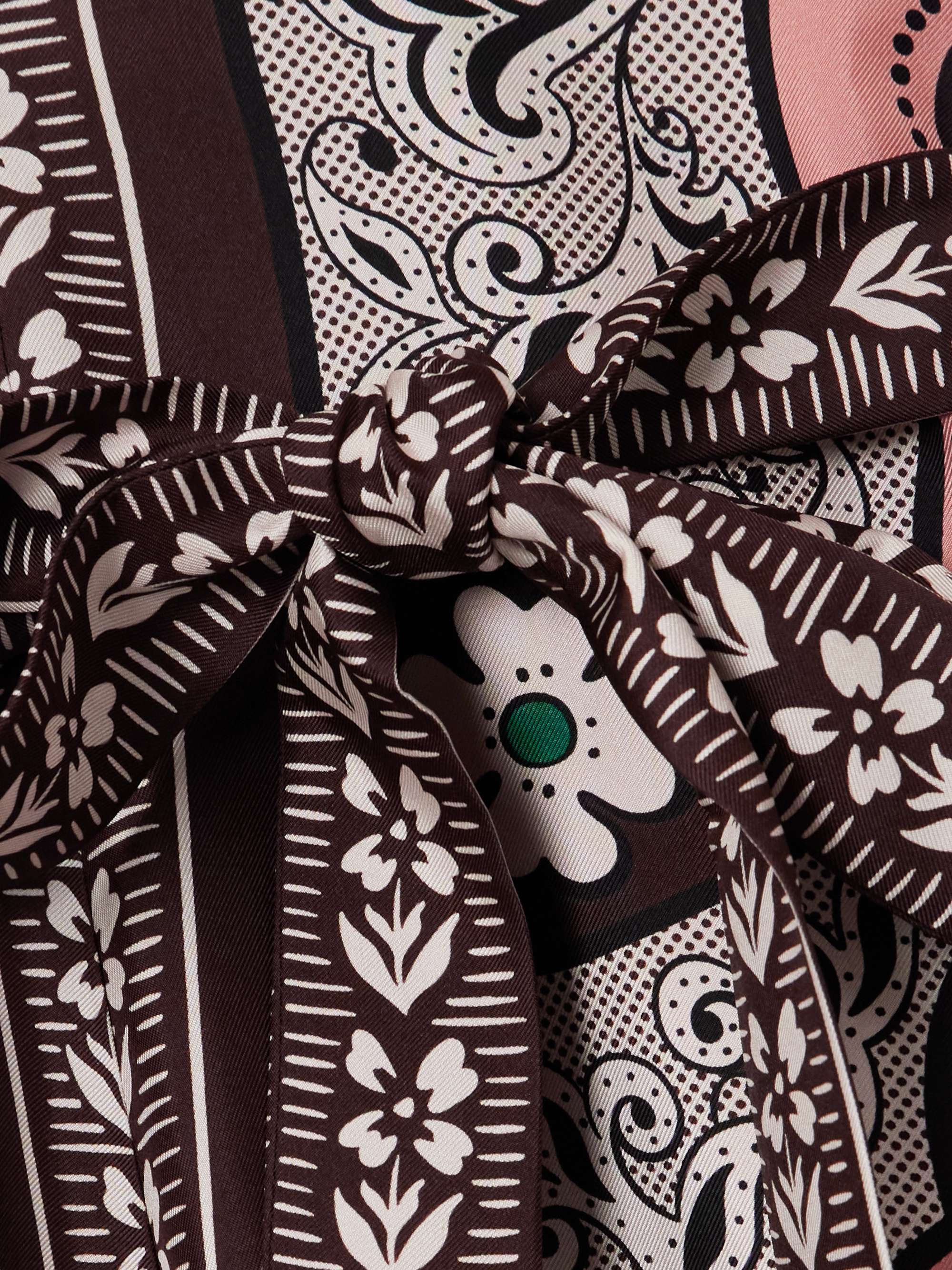 Magnifico belted printed silk-twill mini dress view