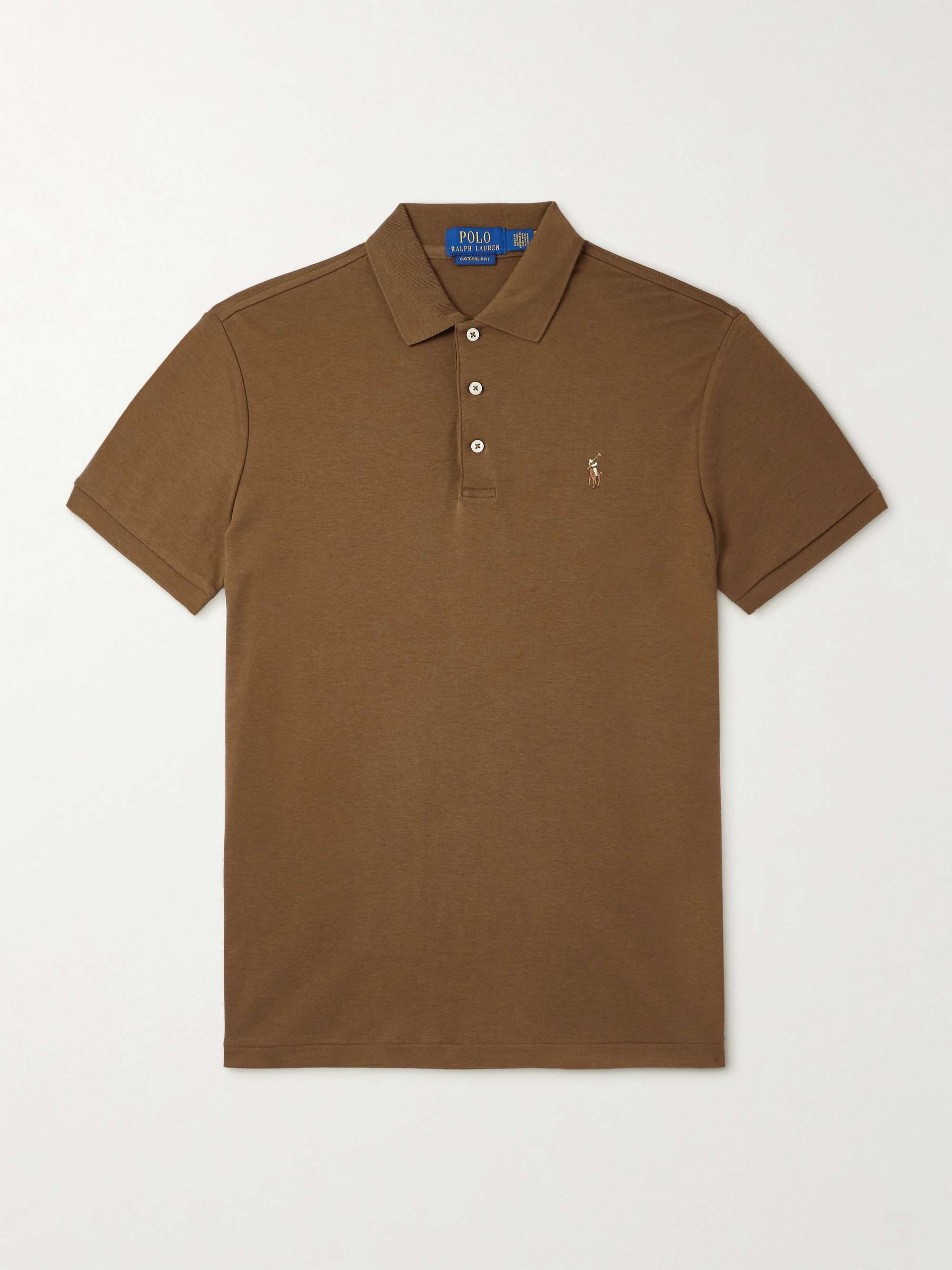 Logo-Embroidered Cotton-Jersey Polo Shirt hero visual