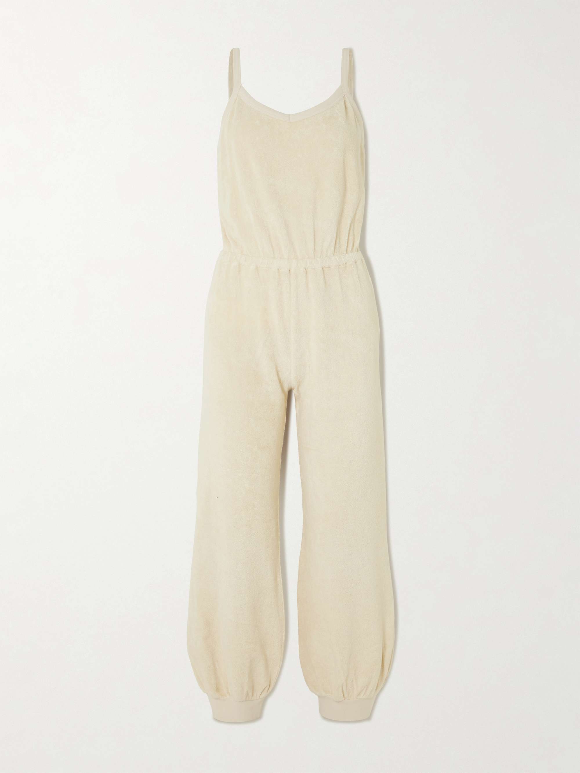 Giorgi cropped cotton-blend terry jumpsuit hero visual