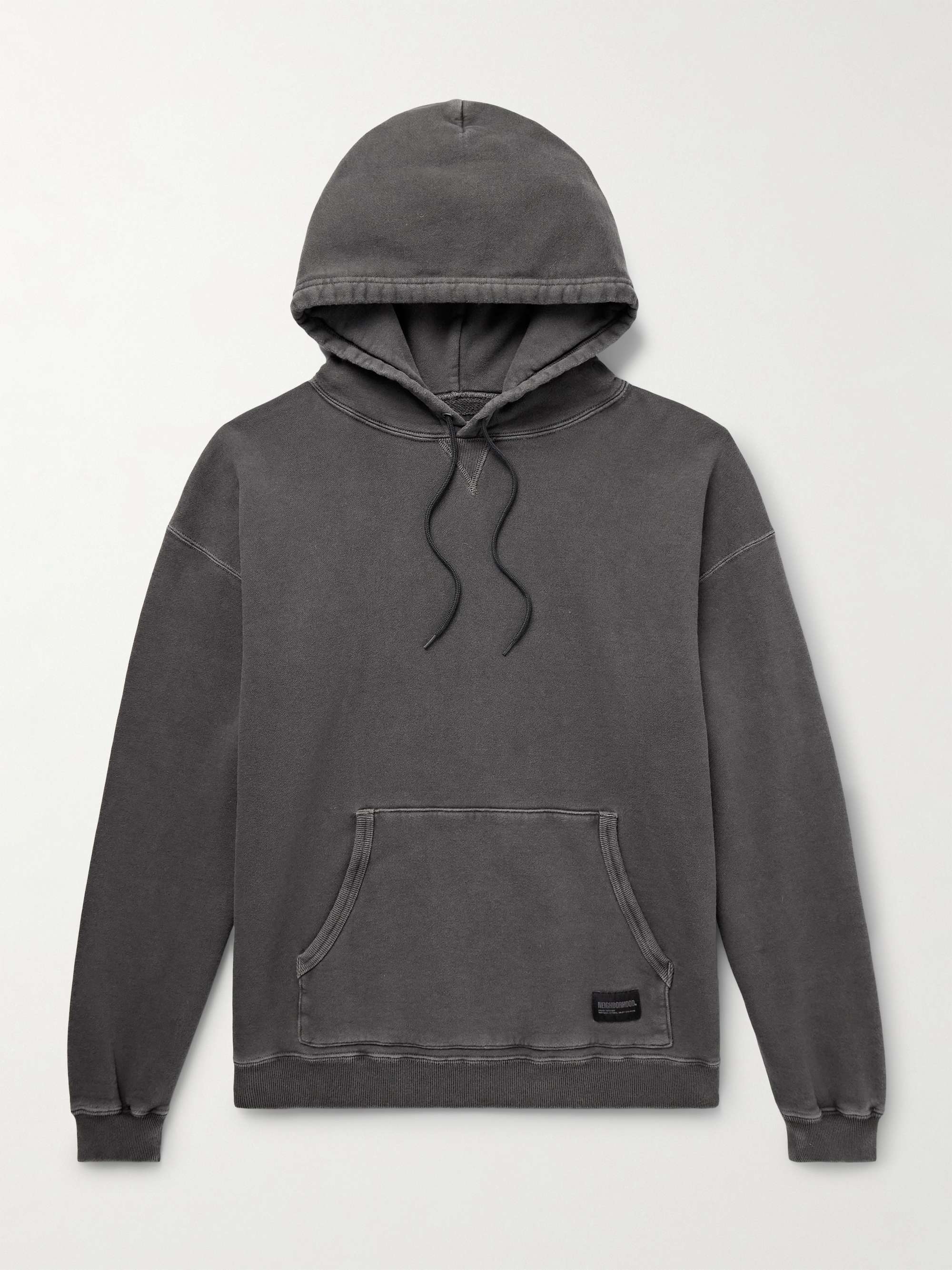 Pigment-Dyed Logo-Appliquéd Cotton-Jersey Hoodie hero visual