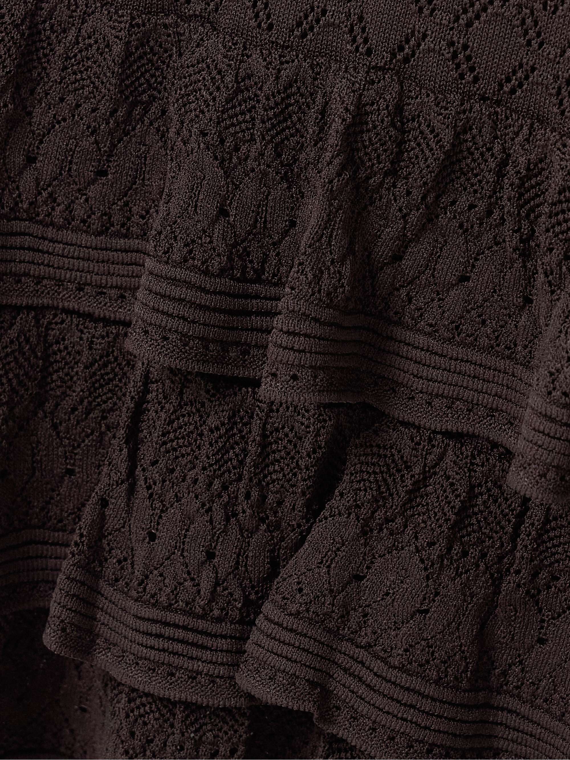 Bliss ruffled pointelle-knit maxi dress view