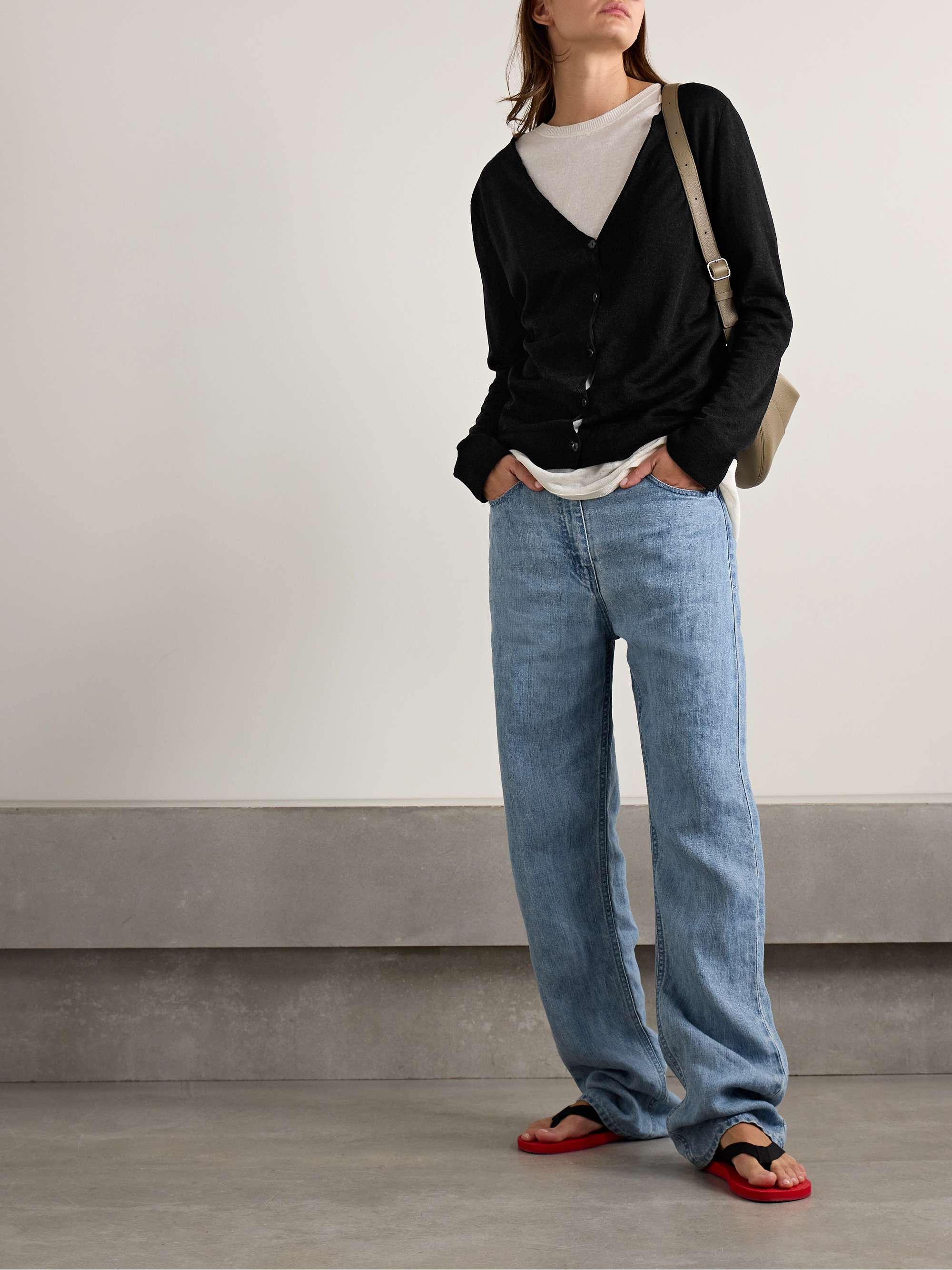 Jheel linen-blend cardigan view