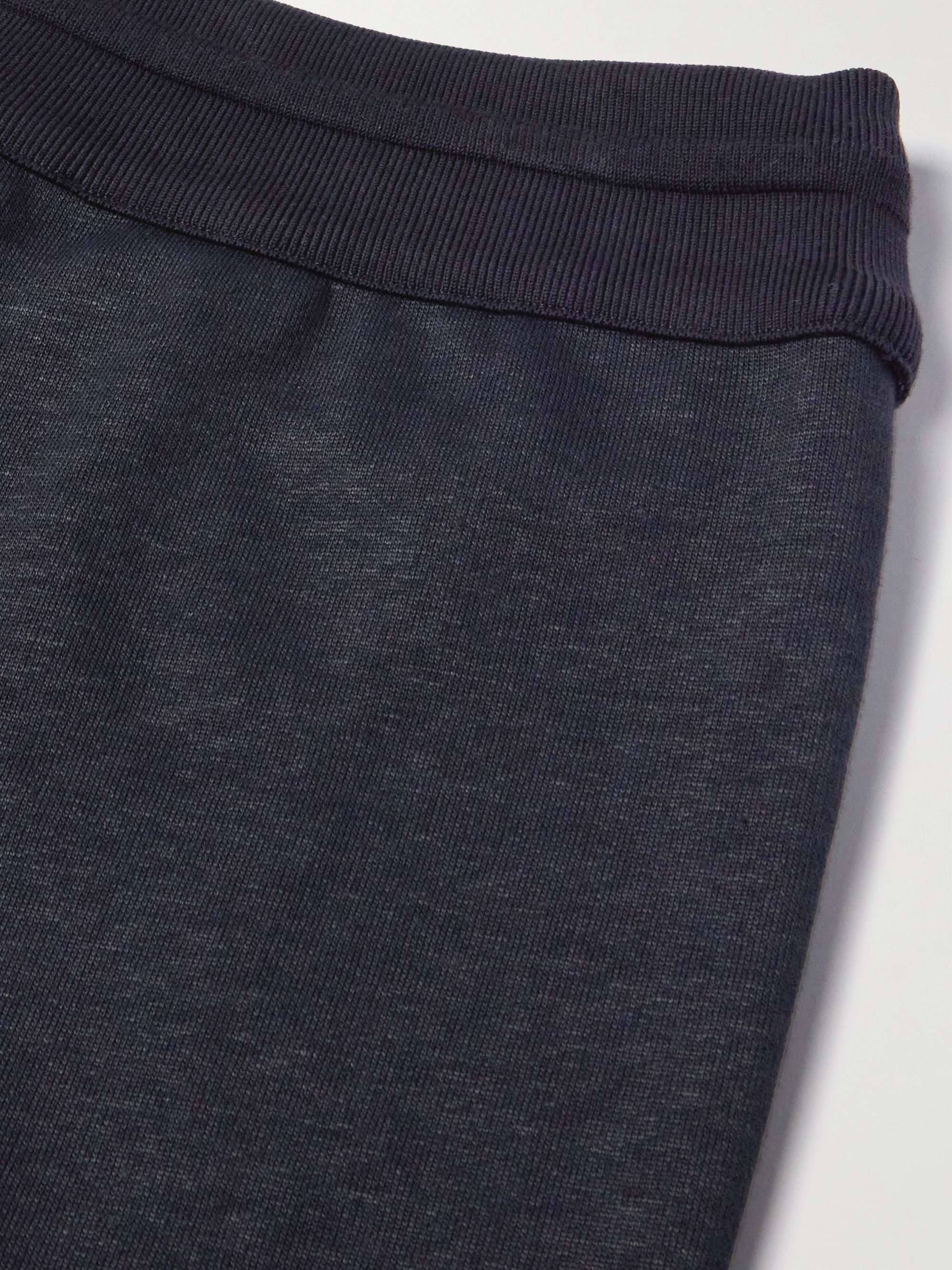 Kawaguchi Slim-Fit Straight-Leg Cotton, Linen and Cashmere-Blend Sweatpants view