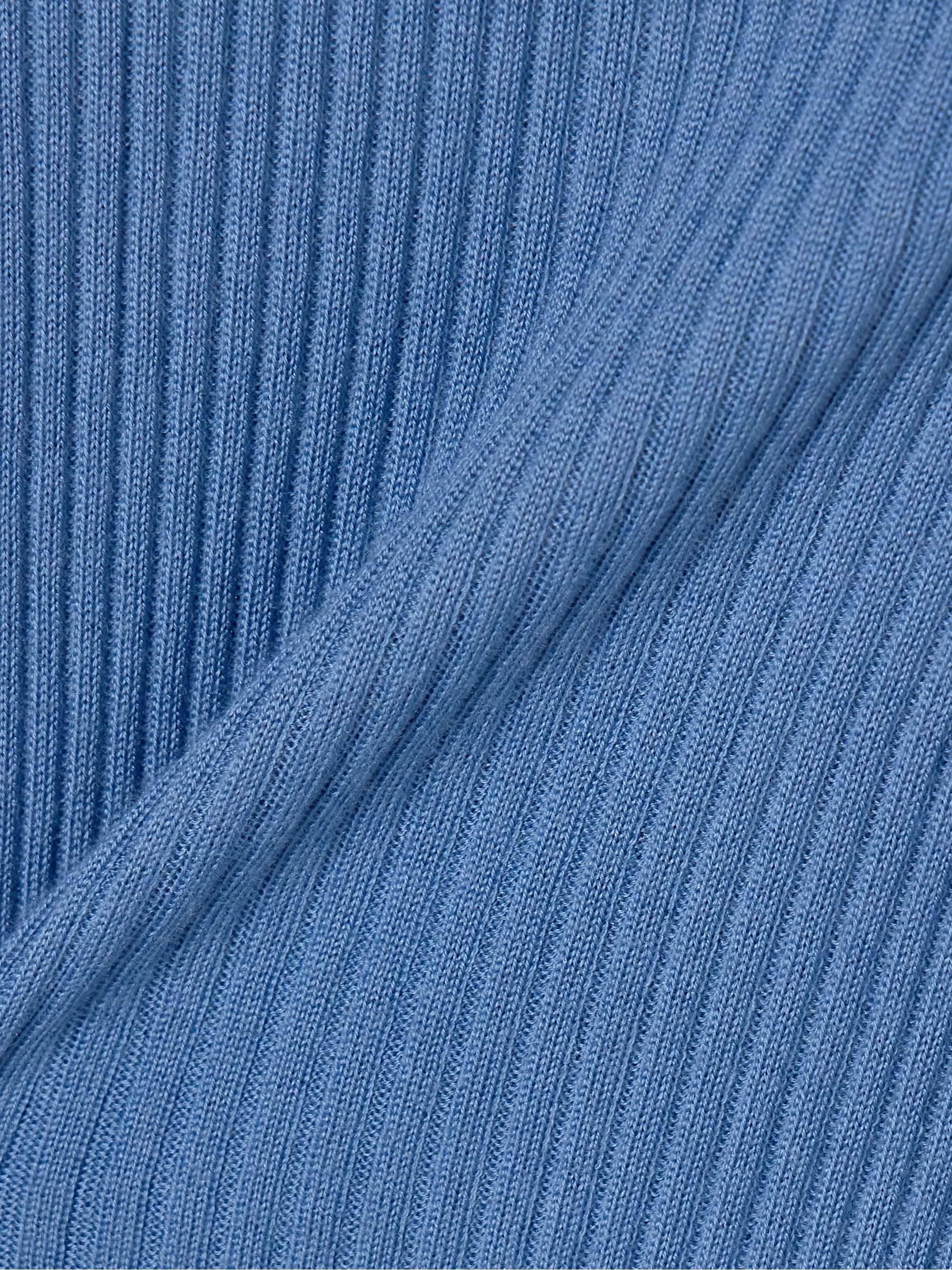 Browning ribbed cashmere and silk-blend top view