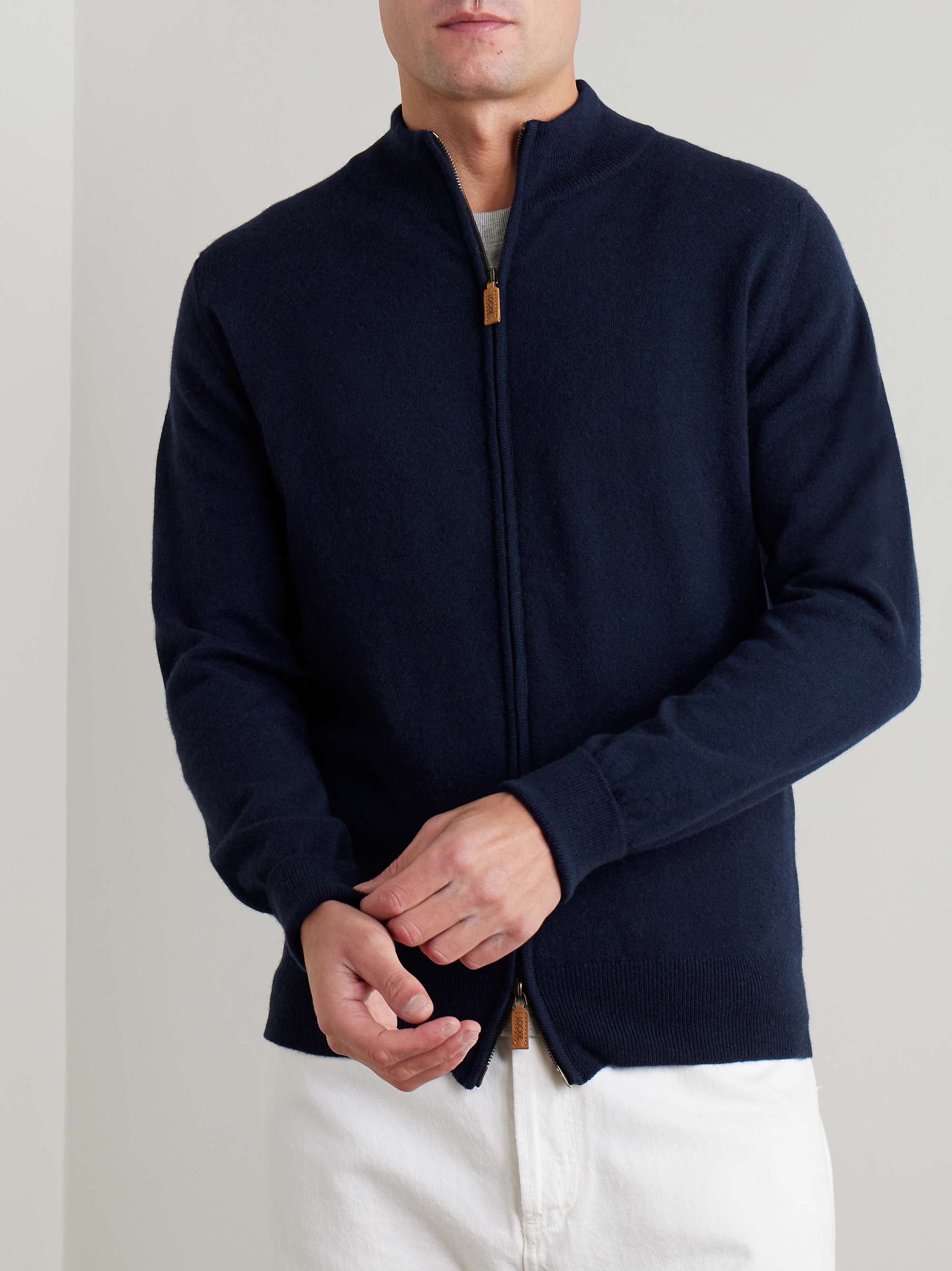Oxton Cashmere Zip-Up Cardigan view