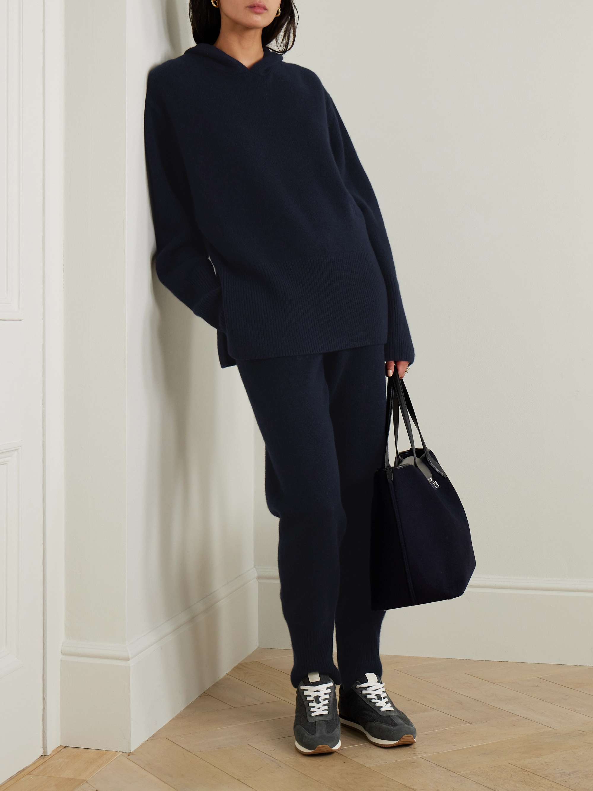 Embroidered cashmere hoodie view