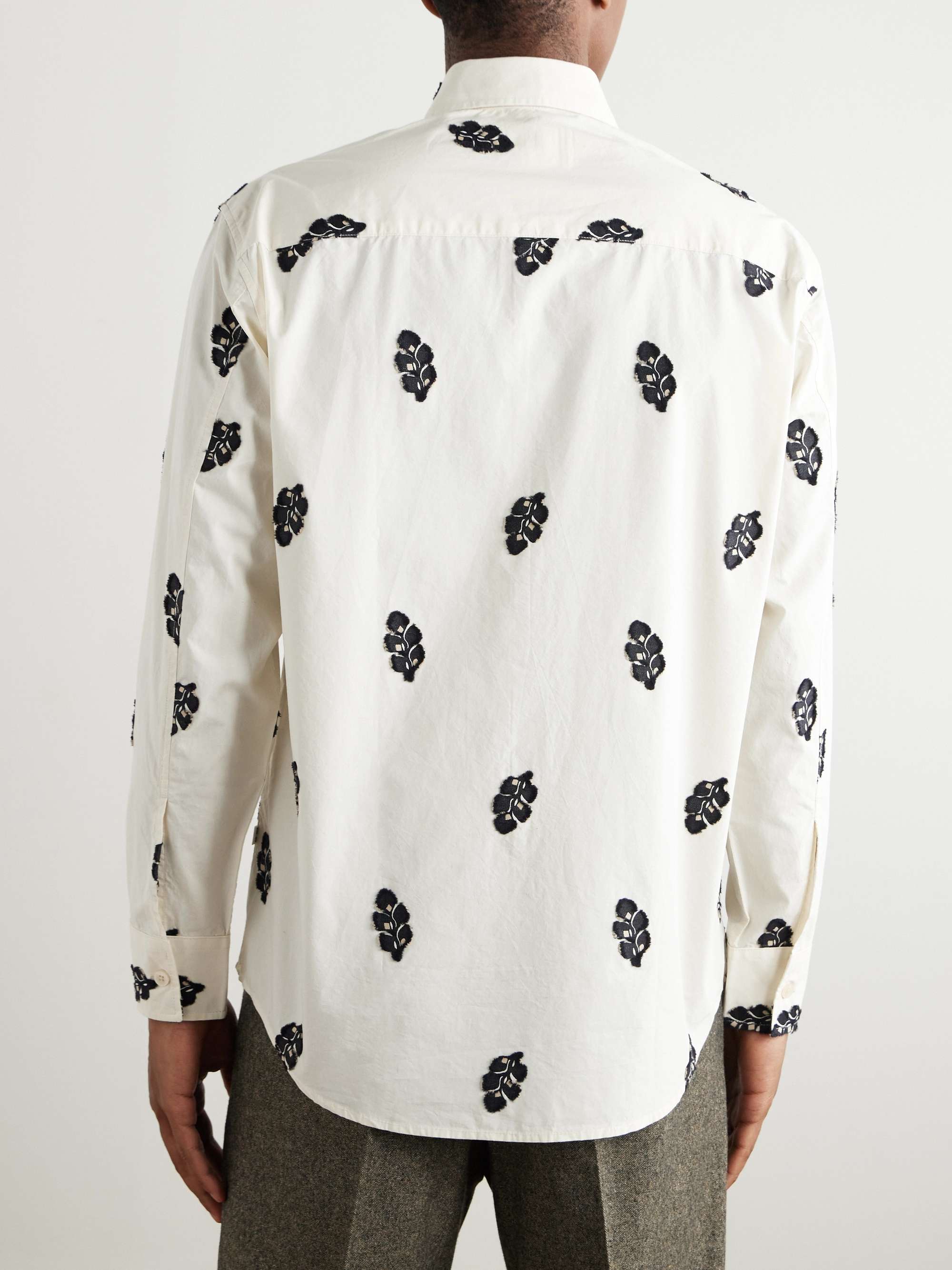 Freddy Appliquéd Organic Cotton-Poplin Shirt view
