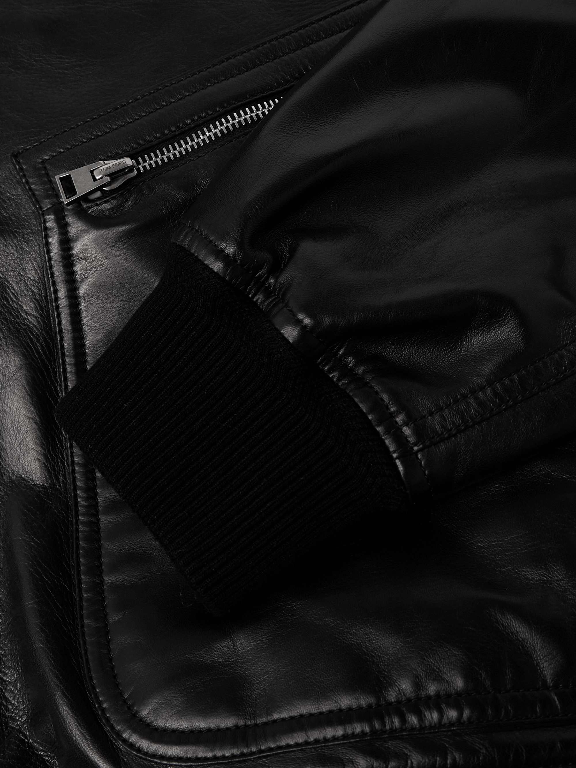 Leather Zip-Up Jacket view