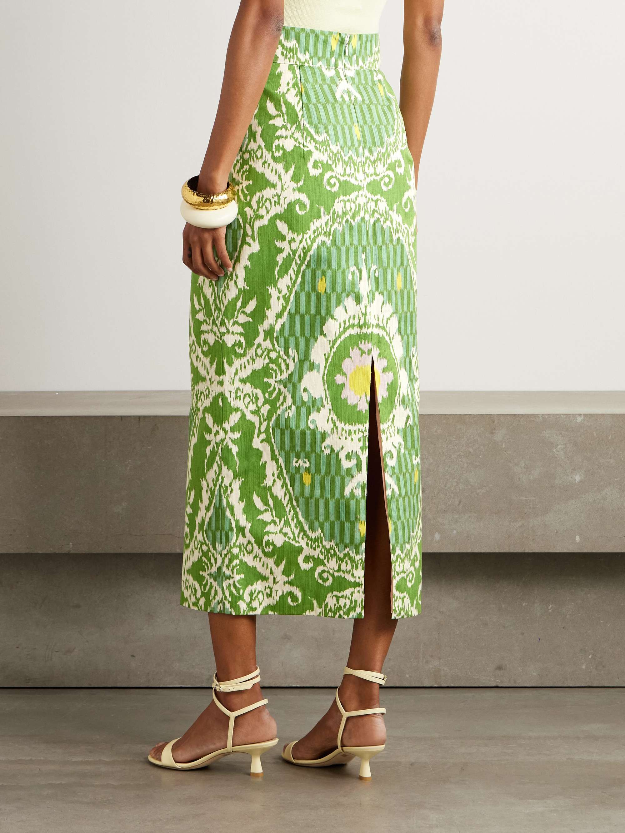 Cipriani printed cotton midi skirt view
