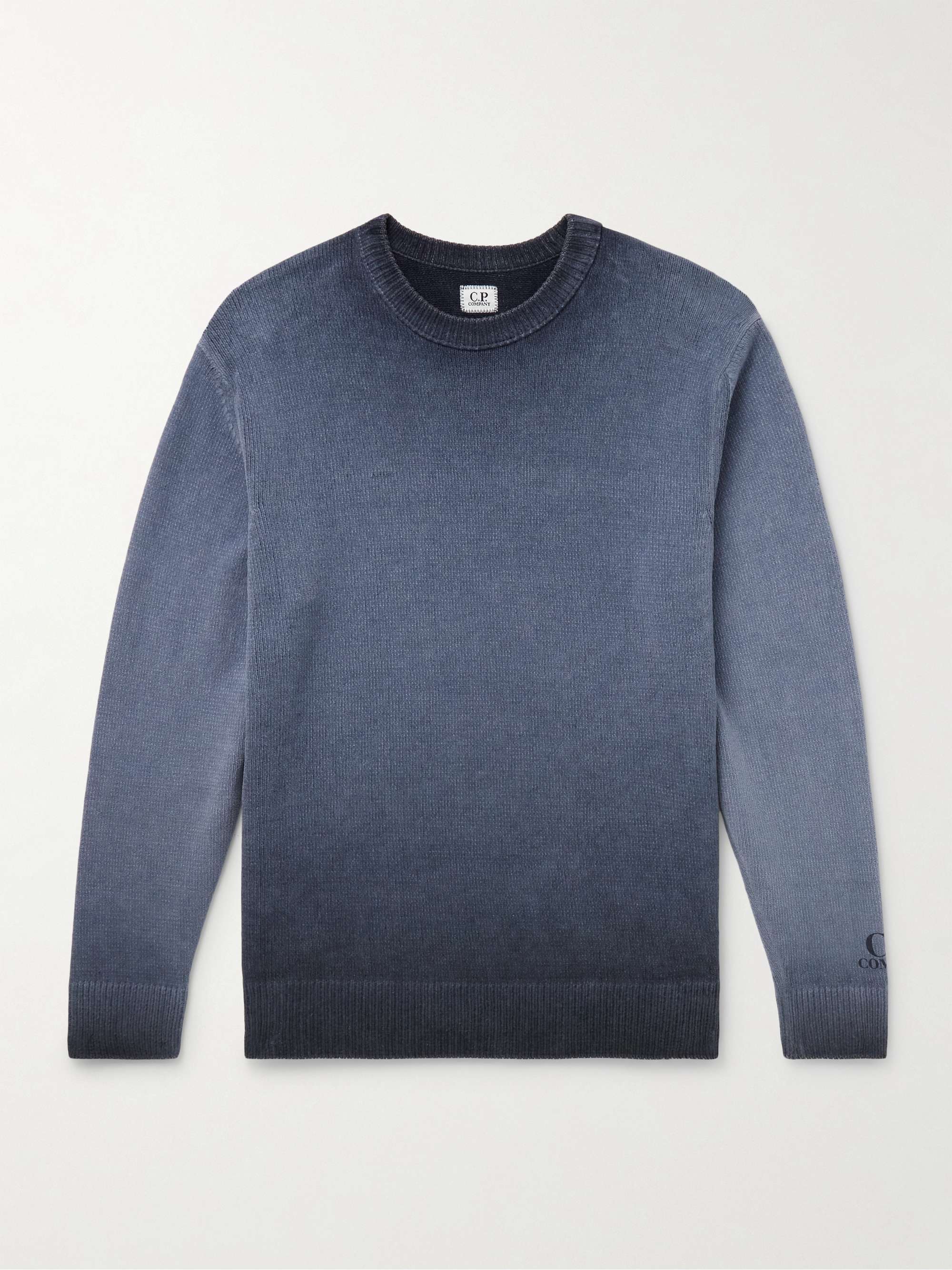 Logo-Print Ombré Cotton-Chenille Sweater hero visual