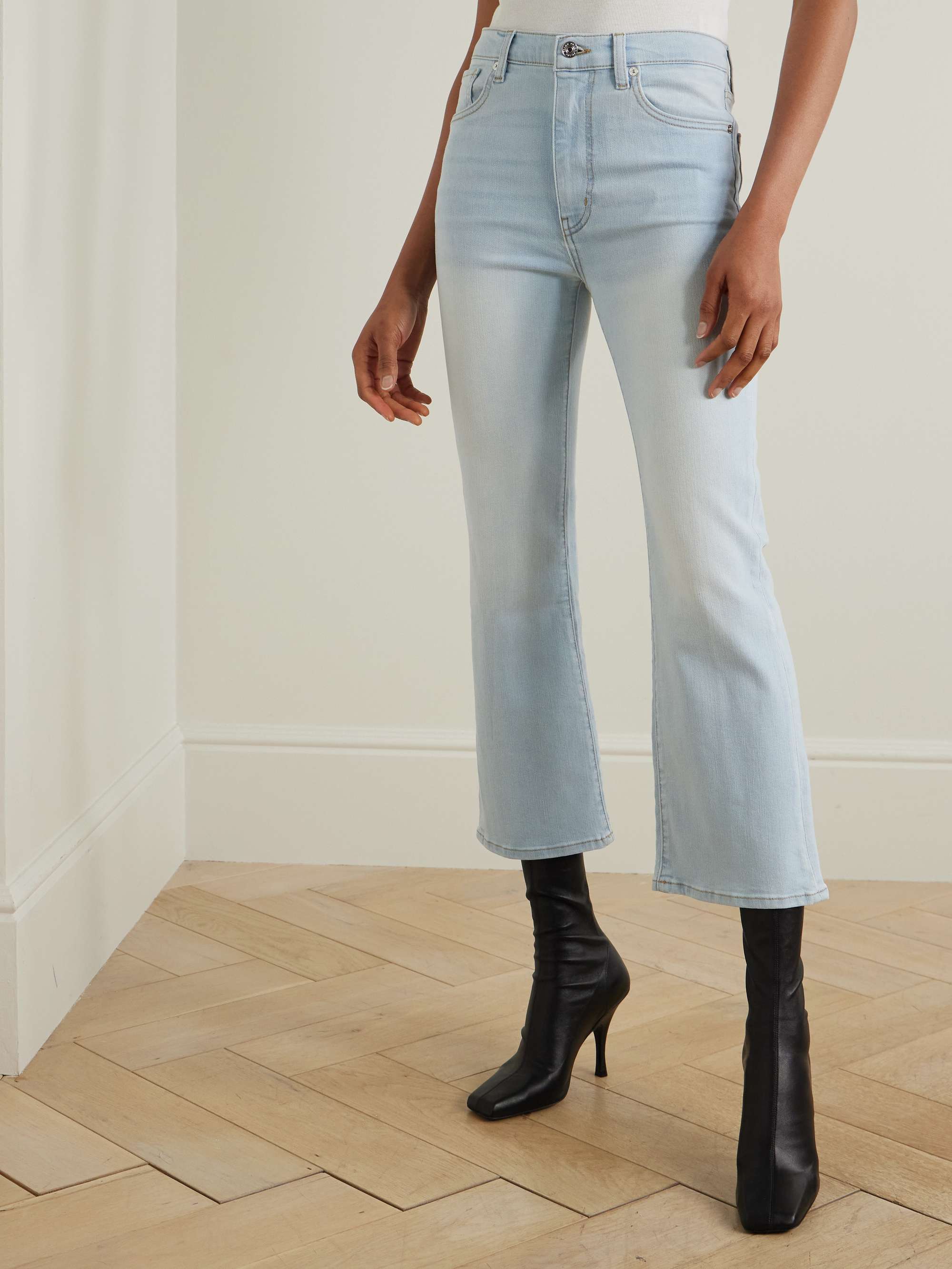 Reboot Crop stretch high-rise bootcut jeans view