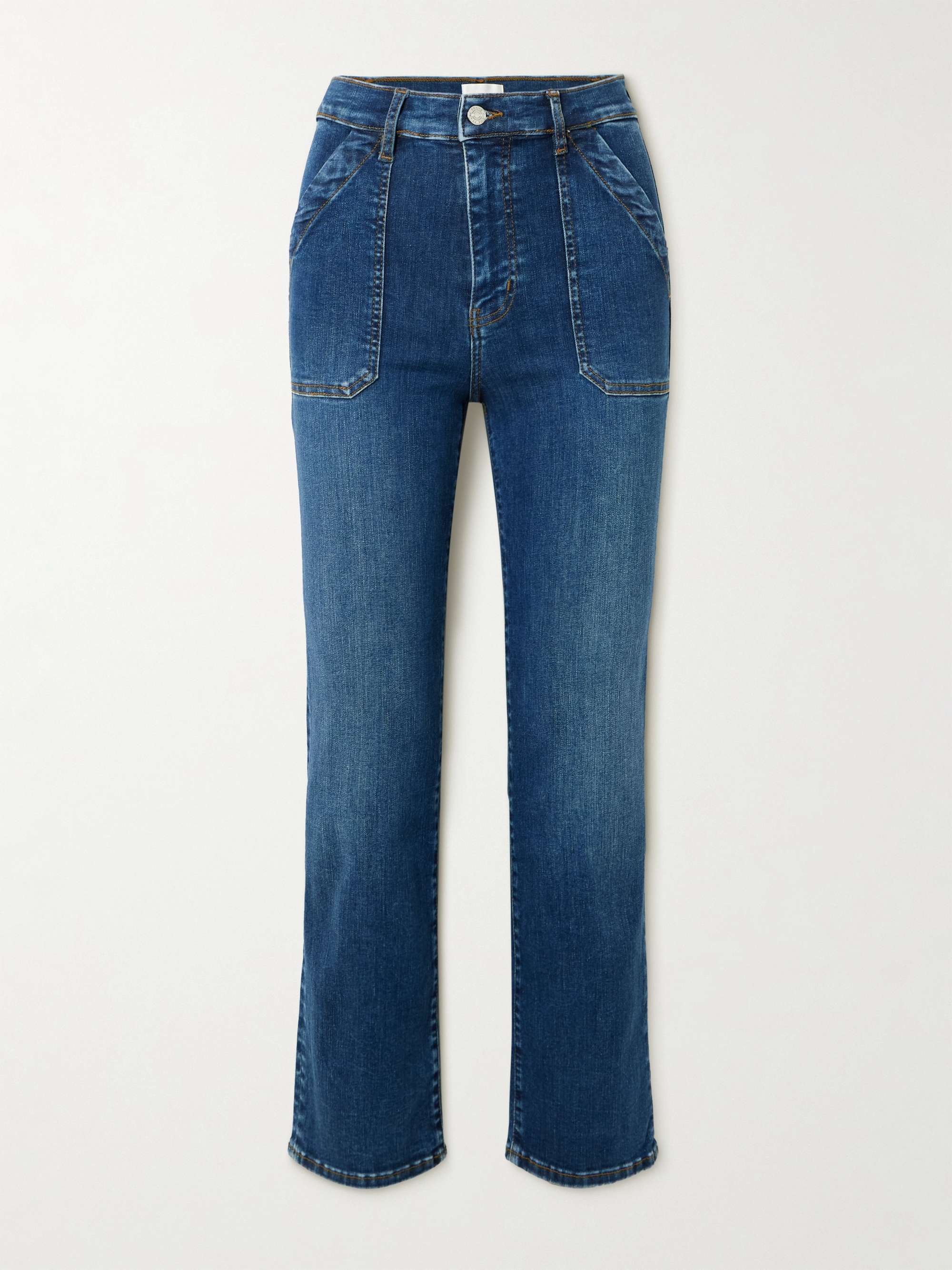 The Utility organic high-rise straight-leg jeans hero visual