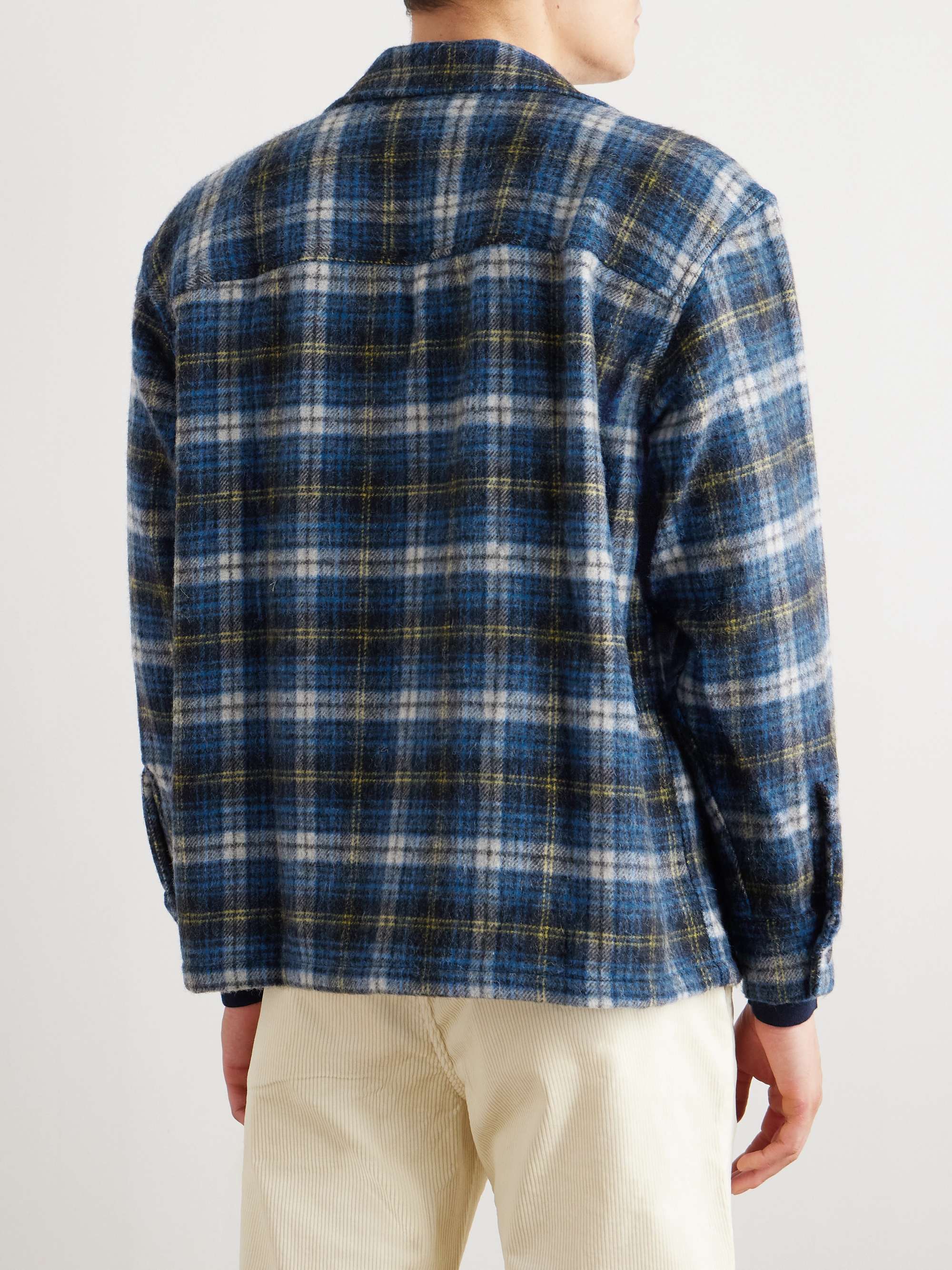 Freedom Checked Brushed Wool-Blend Overshirt view