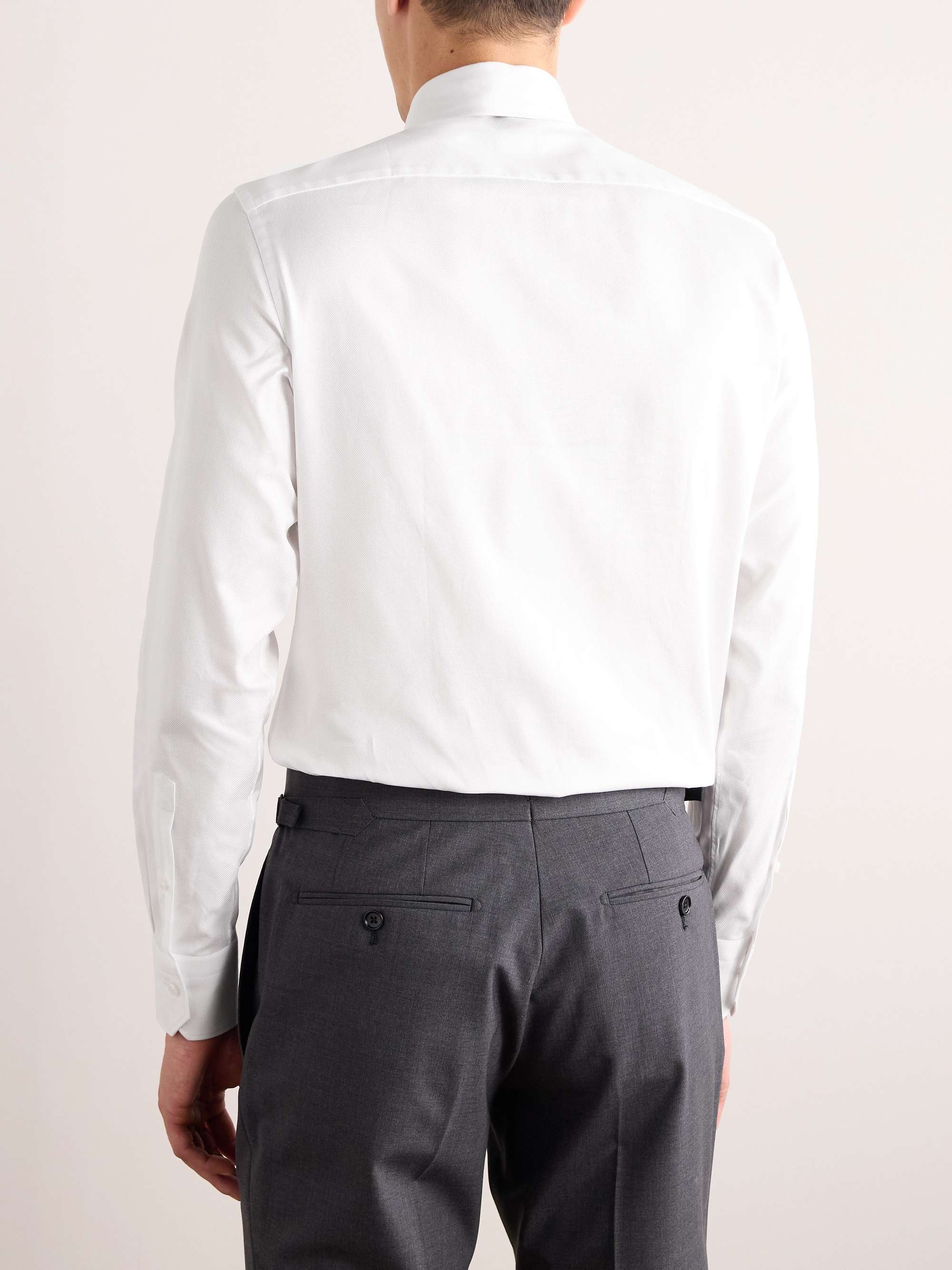 Cutaway-Collar Cotton Oxford Shirt view