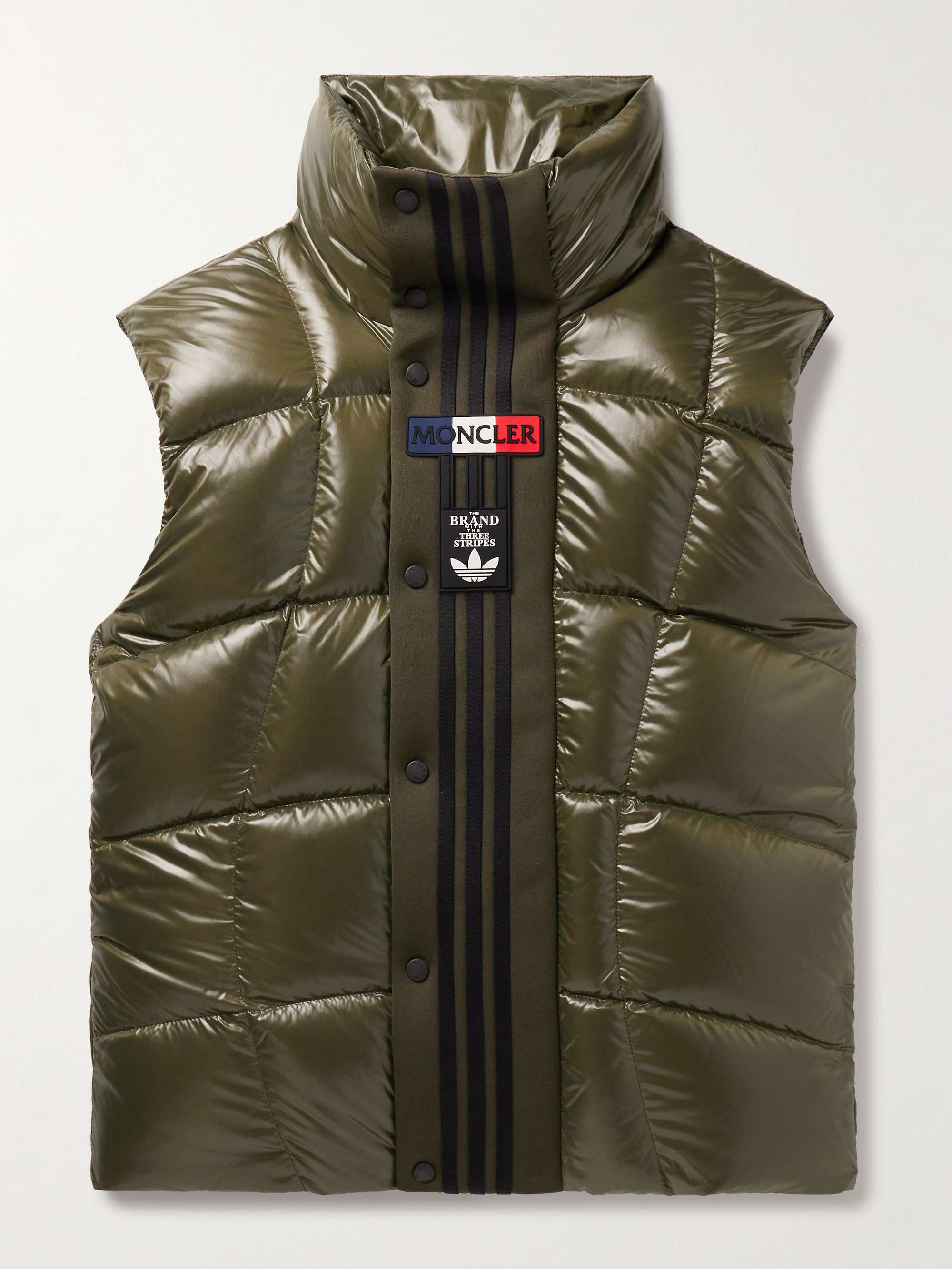 + adidas Originals Bozon Tech Jersey-Trimmed Quilted Glossed-Shell Down Gilet hero visual